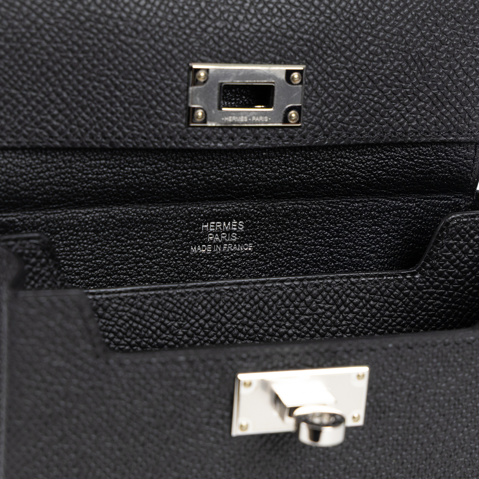 愛馬仕 Hermes Kelly Multipocket To Go pouch 肩背包 銀色五金 黑色 H085433CK89 /W TI 009 AW  原廠盒子/防塵袋/購買證明影本