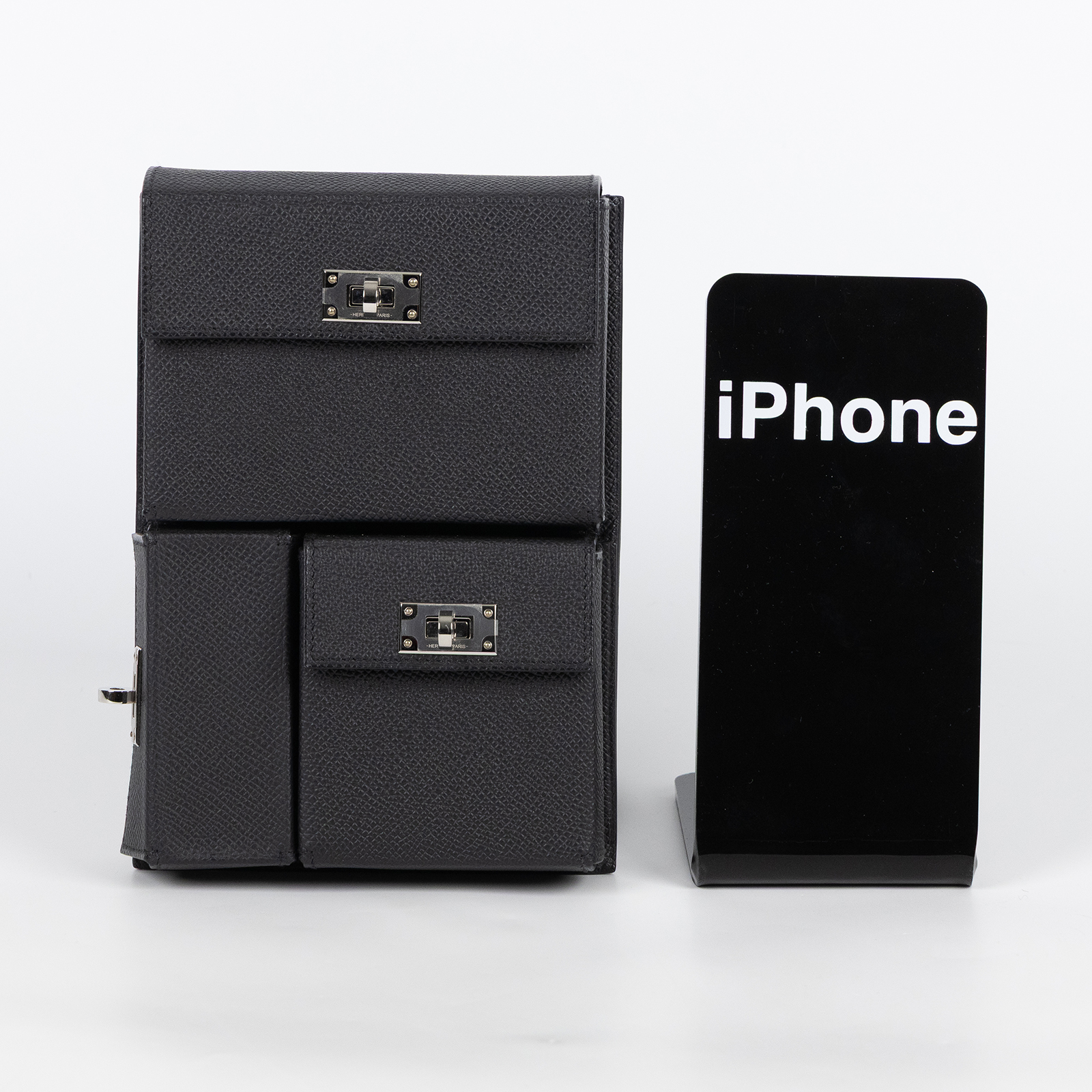 愛馬仕 Hermes Kelly Multipocket To Go pouch 肩背包 銀色五金 黑色 H085433CK89 /W TI 009 AW  原廠盒子/防塵袋/購買證明影本