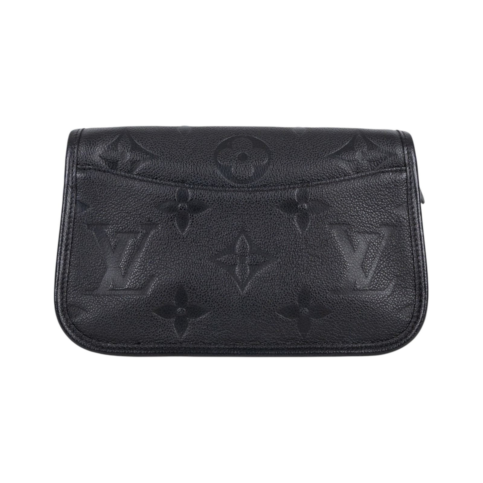 路易威登 LOUIS VUITTON Diane 腋下包法棍 單肩背包 黑色 M46386 晶片款 黑壓紋Diane金釦側背包 原廠盒子/防塵袋/背帶2