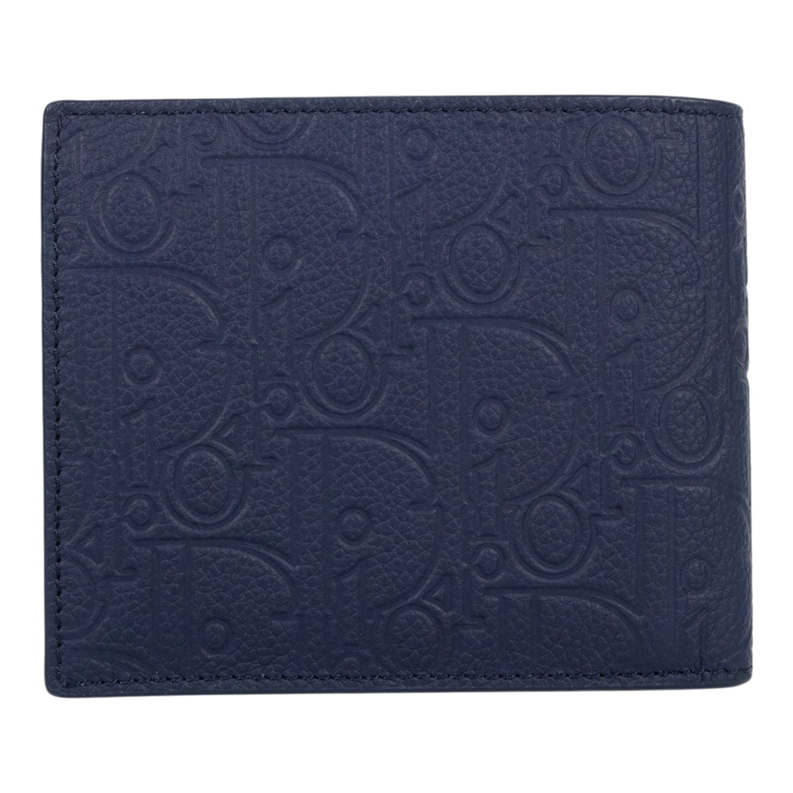 迪奧 CHRISTIAN DIOR 短夾 錢包 皮夾 2ESBH027GLF 藍緹花壓紋對開短夾 原廠盒子/防塵袋