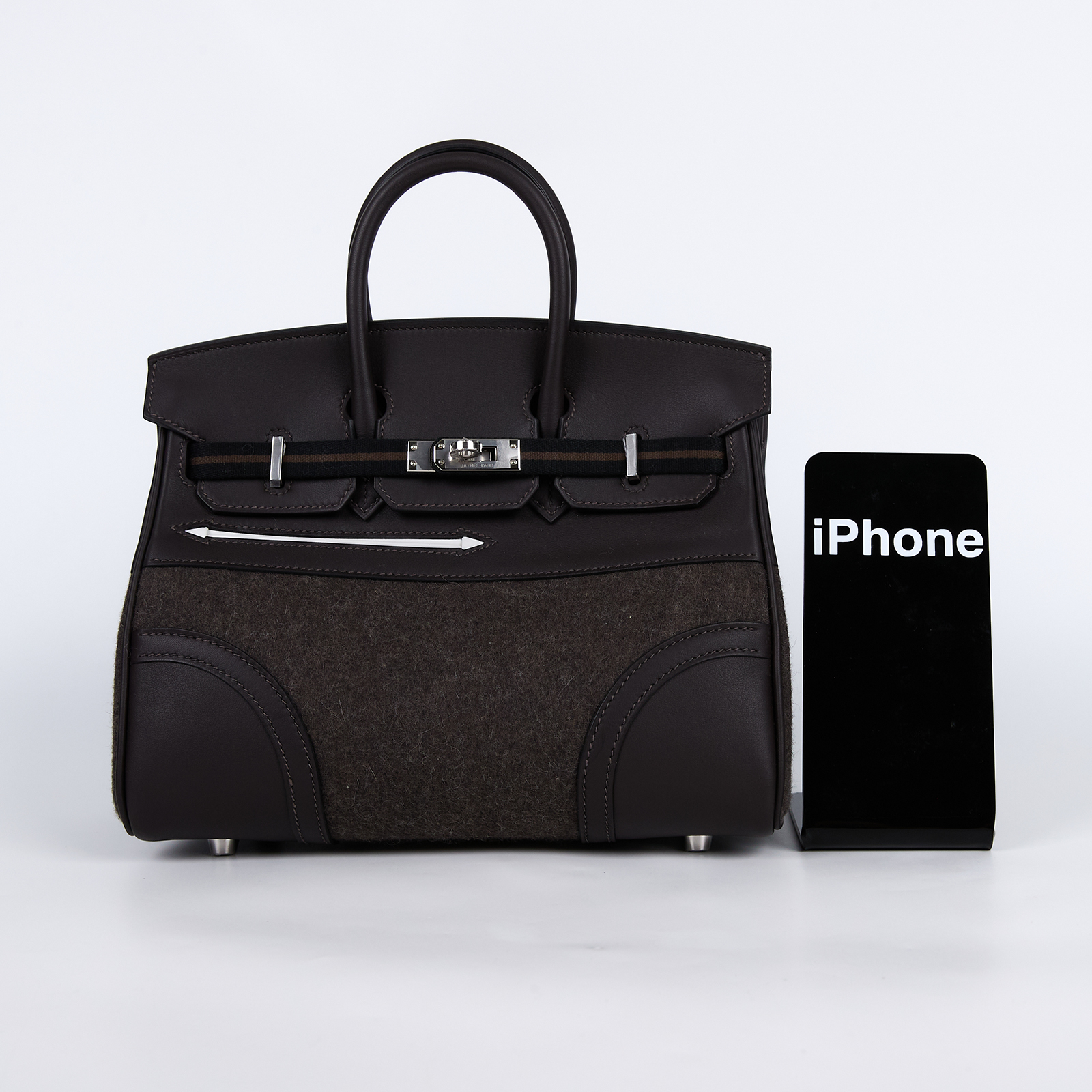 愛馬仕 Hermes Birkin Bag 柏金包 25 Go Team 銀色五金 烏木色 H084950CKAD RN1031  原廠盒子/防塵袋3/鎖組/流蘇/購買證明影本