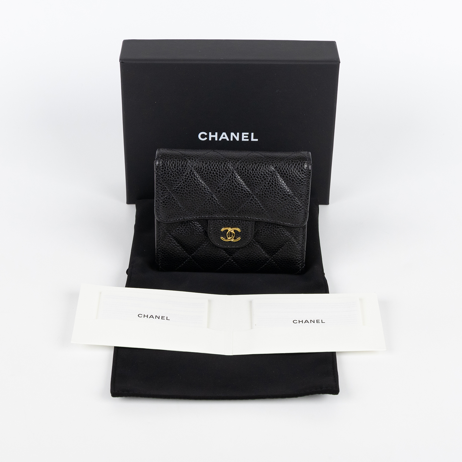 香奈兒 CHANEL 經典 小型 口蓋 皮夾 短夾  AP0231 晶片款 黑荔枝COCO短夾 原廠盒子/防塵袋