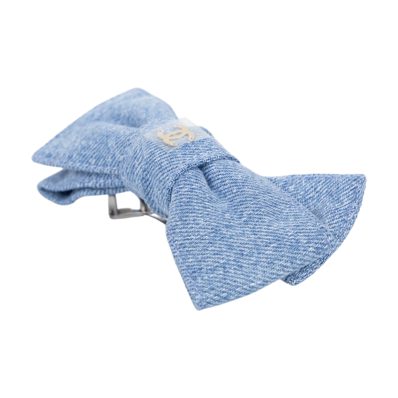 香奈兒 CHANEL 髮夾 AAB661 B23096 牛仔蝴蝶結髮夾 原廠盒子