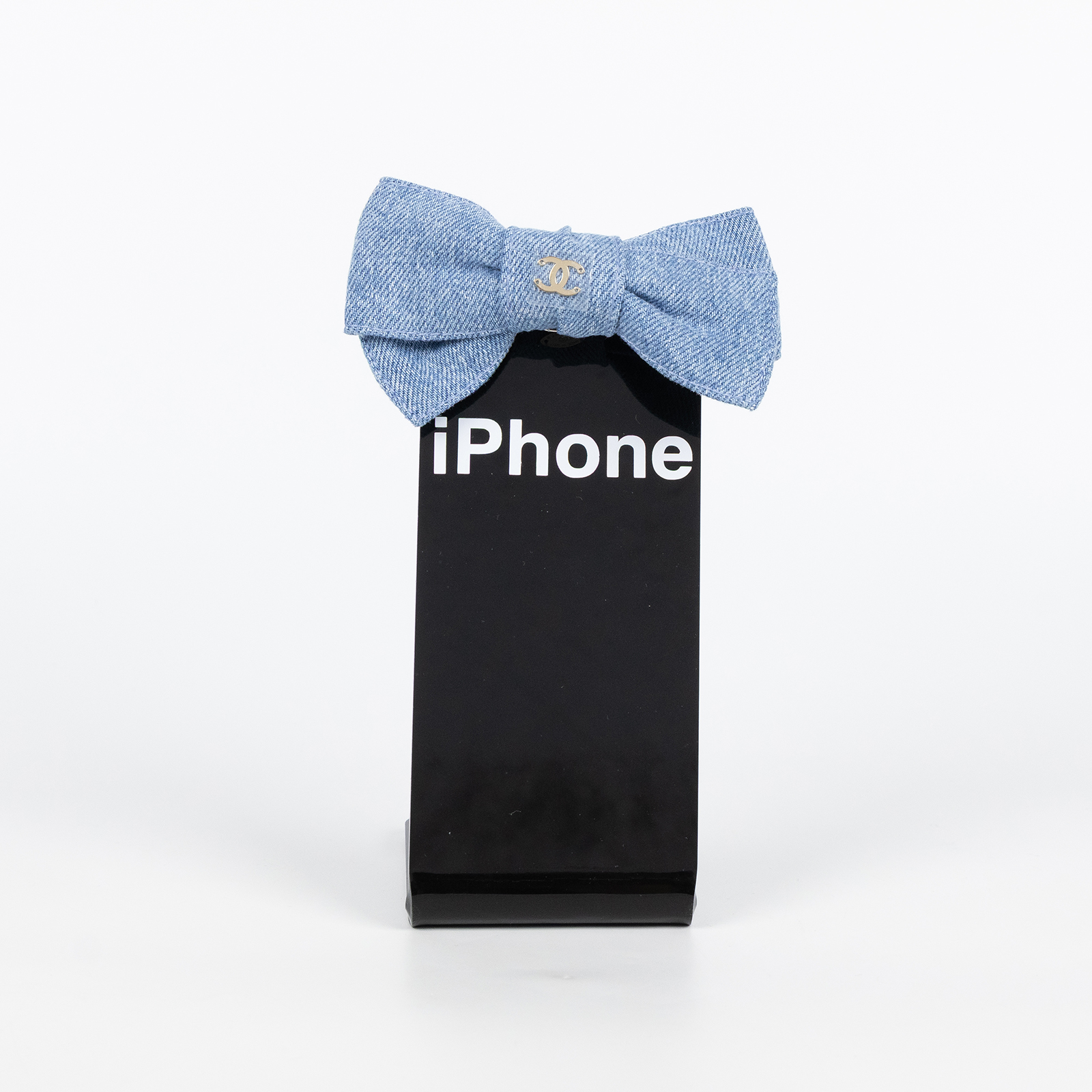 香奈兒 CHANEL 髮夾 AAB661 B23096 牛仔蝴蝶結髮夾 原廠盒子