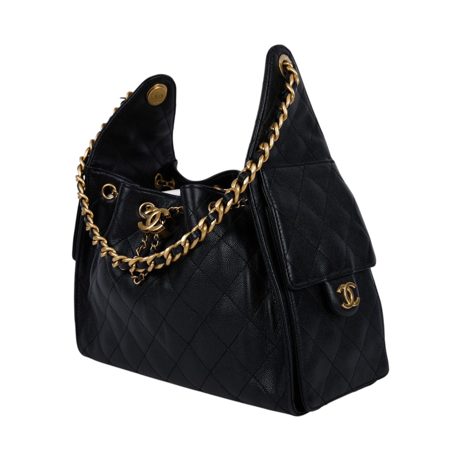 香奈兒 CHANEL 25 小型包 粒面牛皮 AS5293 B20304 晶片款 黑荔枝25包 小號 原廠盒子/防塵袋