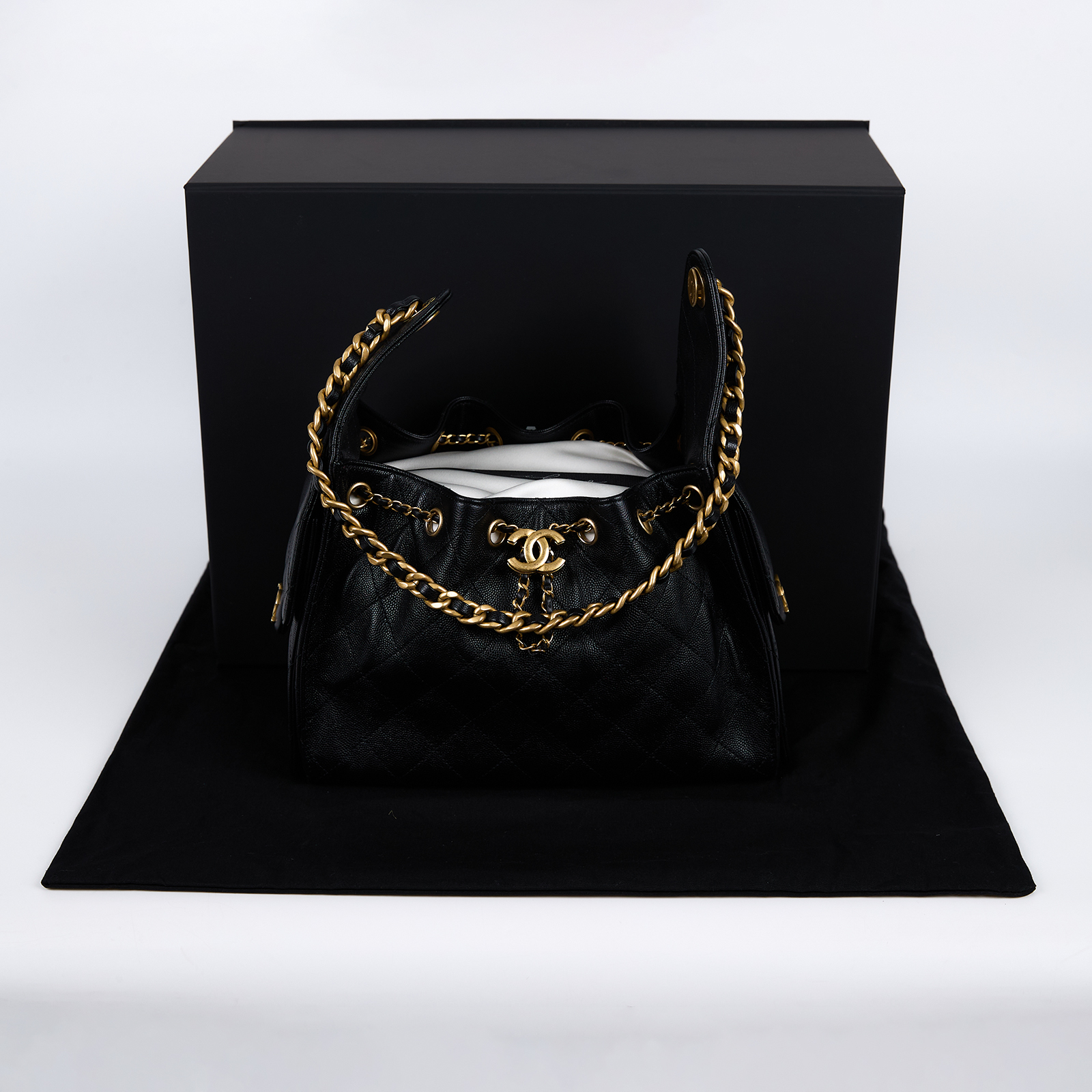香奈兒 CHANEL 25 小型包 粒面牛皮 AS5293 B20304 晶片款 黑荔枝25包 小號 原廠盒子/防塵袋