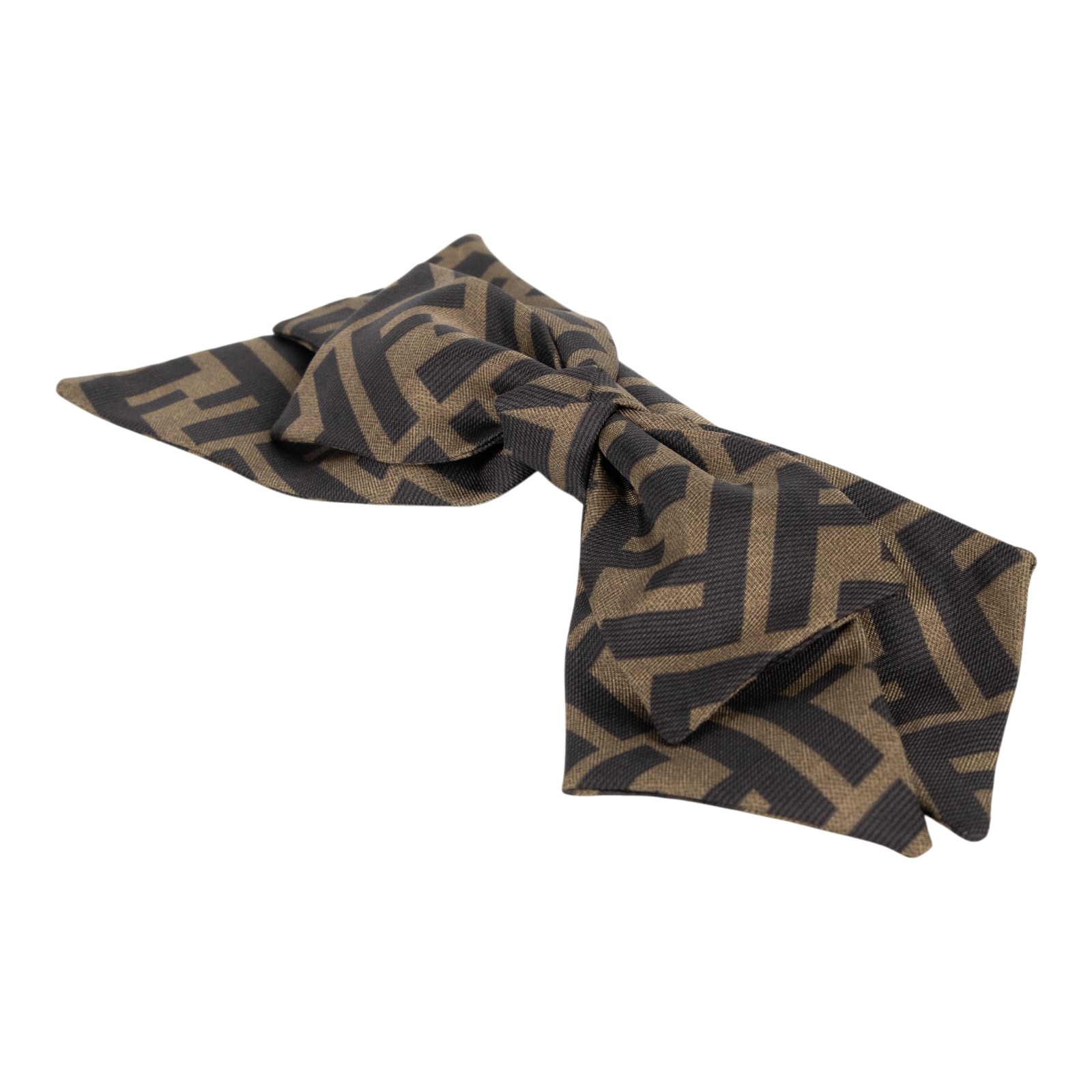 芬迪 FENDI FF Zucca 蝴蝶結髮夾  原花蝴蝶結髮夾 原廠盒子/防塵袋