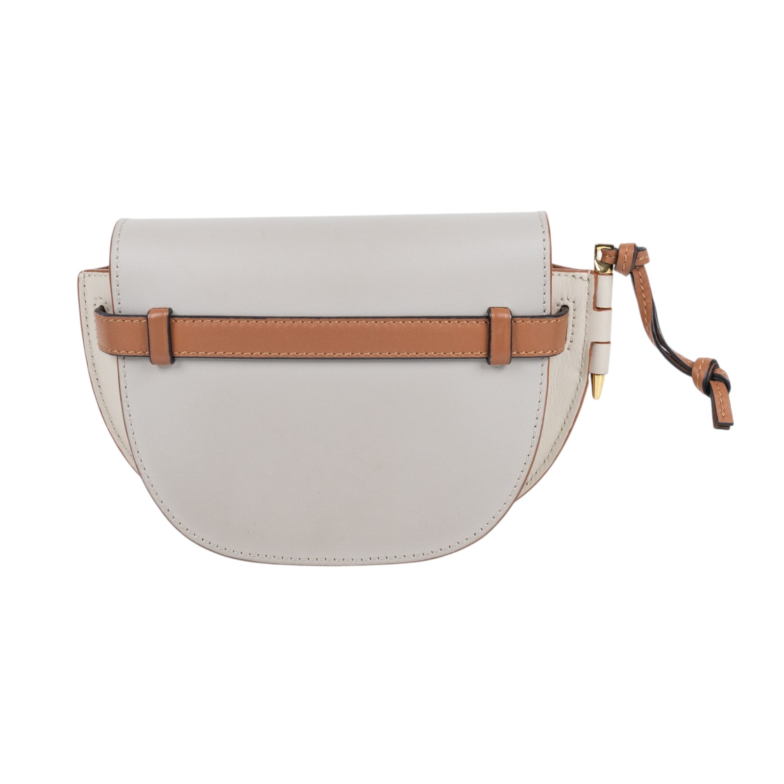 羅意威 LOEWE Mini Gate Dual bag 迷你 小牛皮 肩背包 A650N46X12 淺灰拚焦糖GATE MINI 原廠盒子/防塵袋