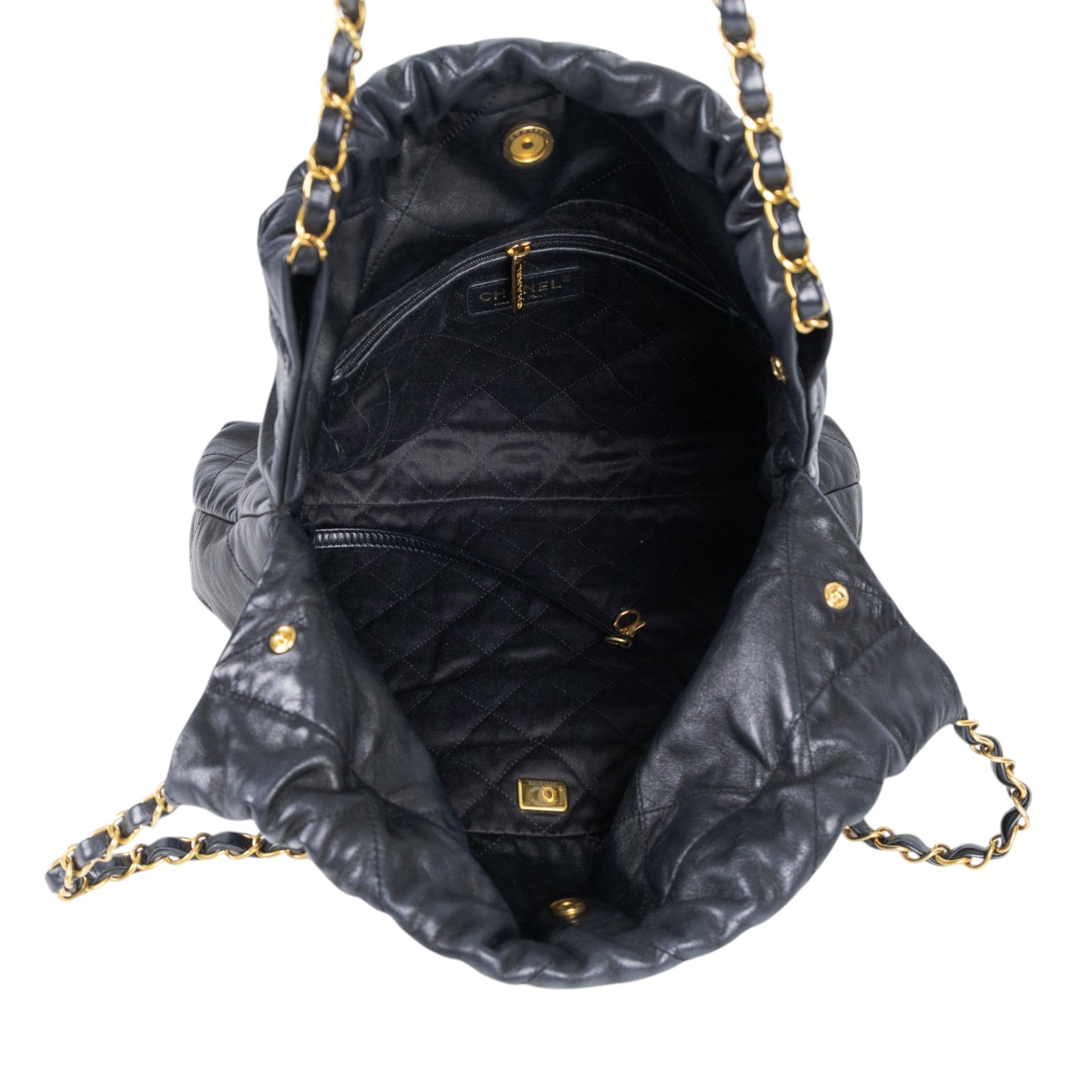 香奈兒 CHANEL 22 小型 束口包 AS3260 晶片款 黑金22包 小號 內袋