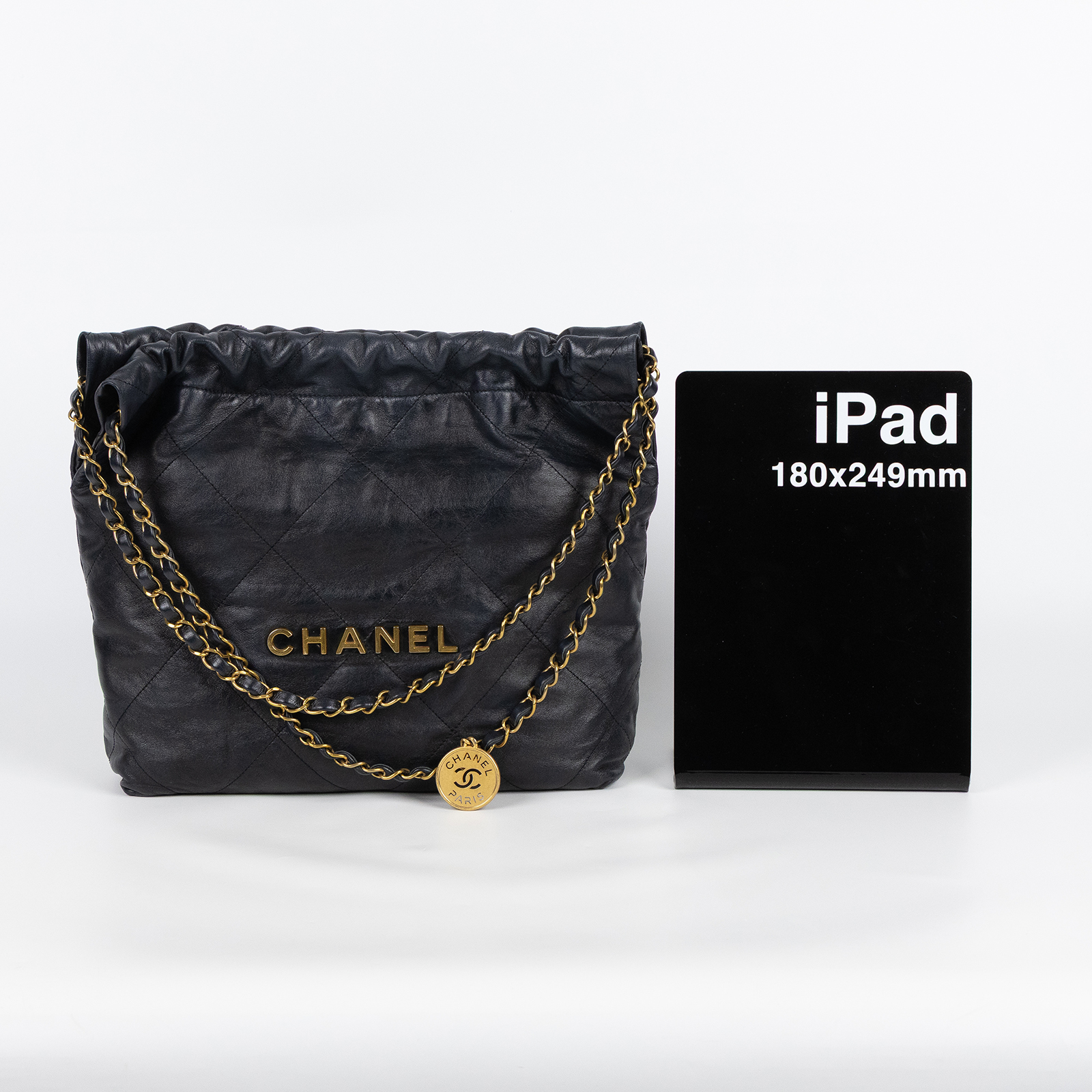 香奈兒 CHANEL 22 小型 束口包 AS3260 晶片款 黑金22包 小號 內袋