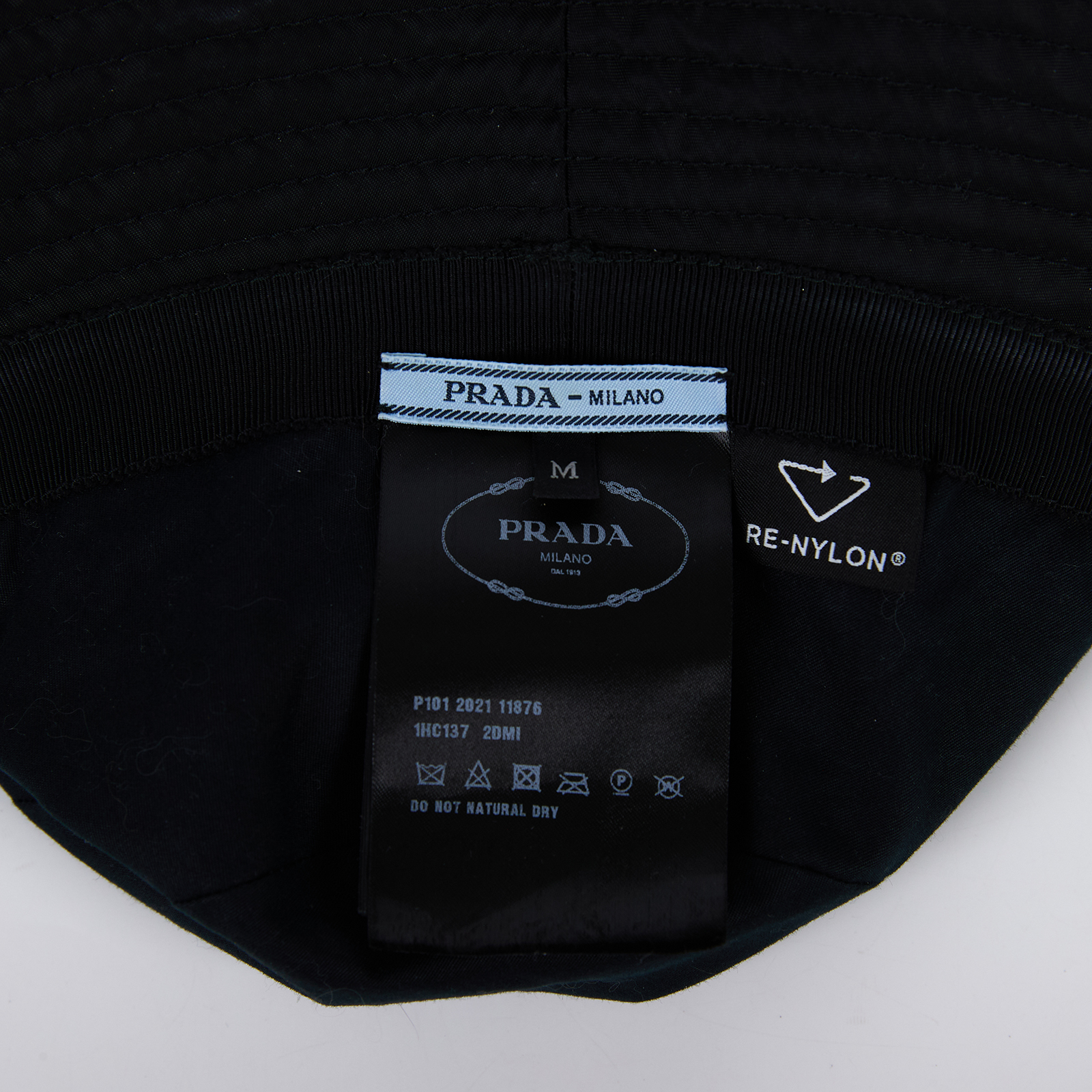 普拉達 PRADA Re-Nylon 漁夫帽 1HC137_2DMI_M 黑漁夫帽#M 無附屬品