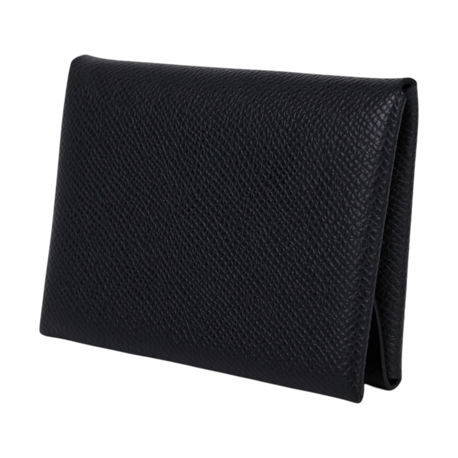 愛馬仕 Hermes Calvi Duo 卡包 黑色 銀色五金 H083035CK89 /W MZ 001 HA W刻 黑CALVI DUO 無附屬品