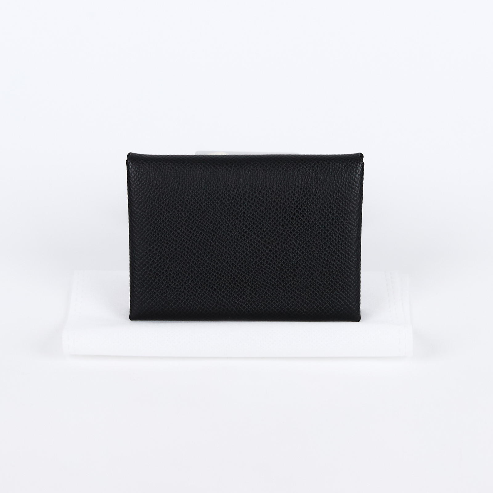 愛馬仕 Hermes Calvi Duo 卡包 黑色 銀色五金 H083035CK89 /W MZ 001 HA W刻 黑CALVI DUO 無附屬品