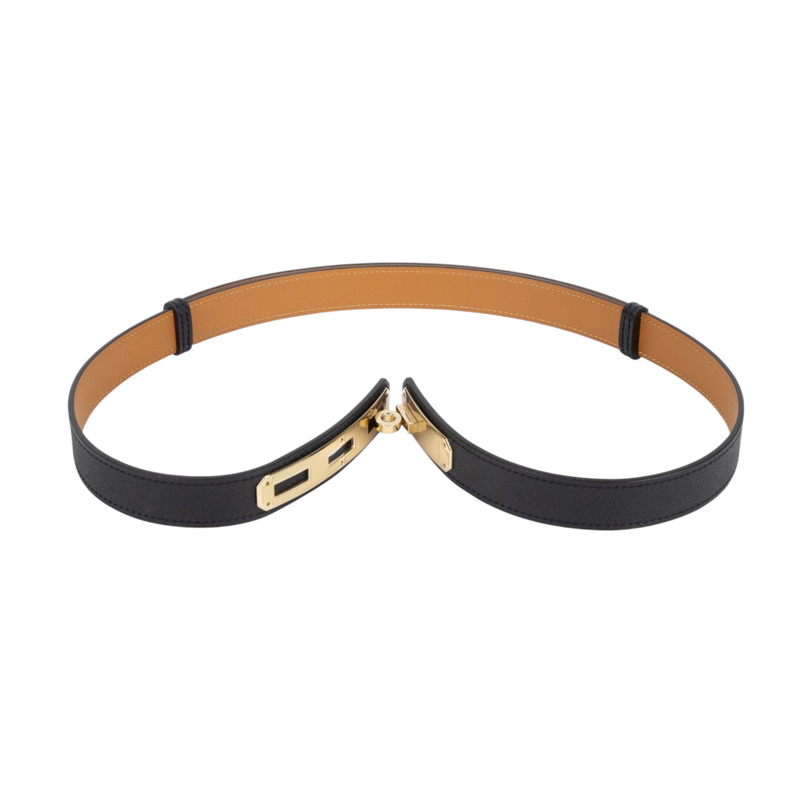愛馬仕 Hermes OKelly 24 mm 皮帶 黑色 H079601CP89 /D ID 010 CF D刻 黑金KELLY皮帶 原廠盒子/防塵袋