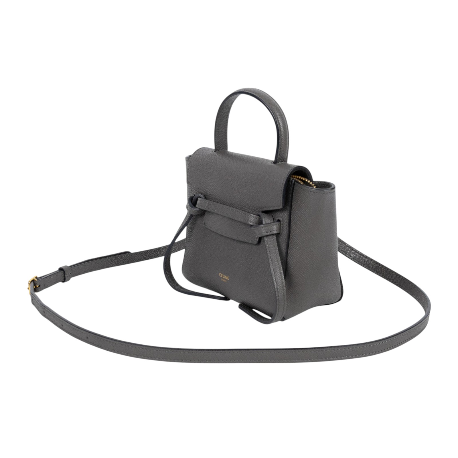 思琳 CELINE Pico Belt 手袋 194263ZVA 鐵灰鯰魚包 BELT PICO 防塵袋/背帶/購買證明