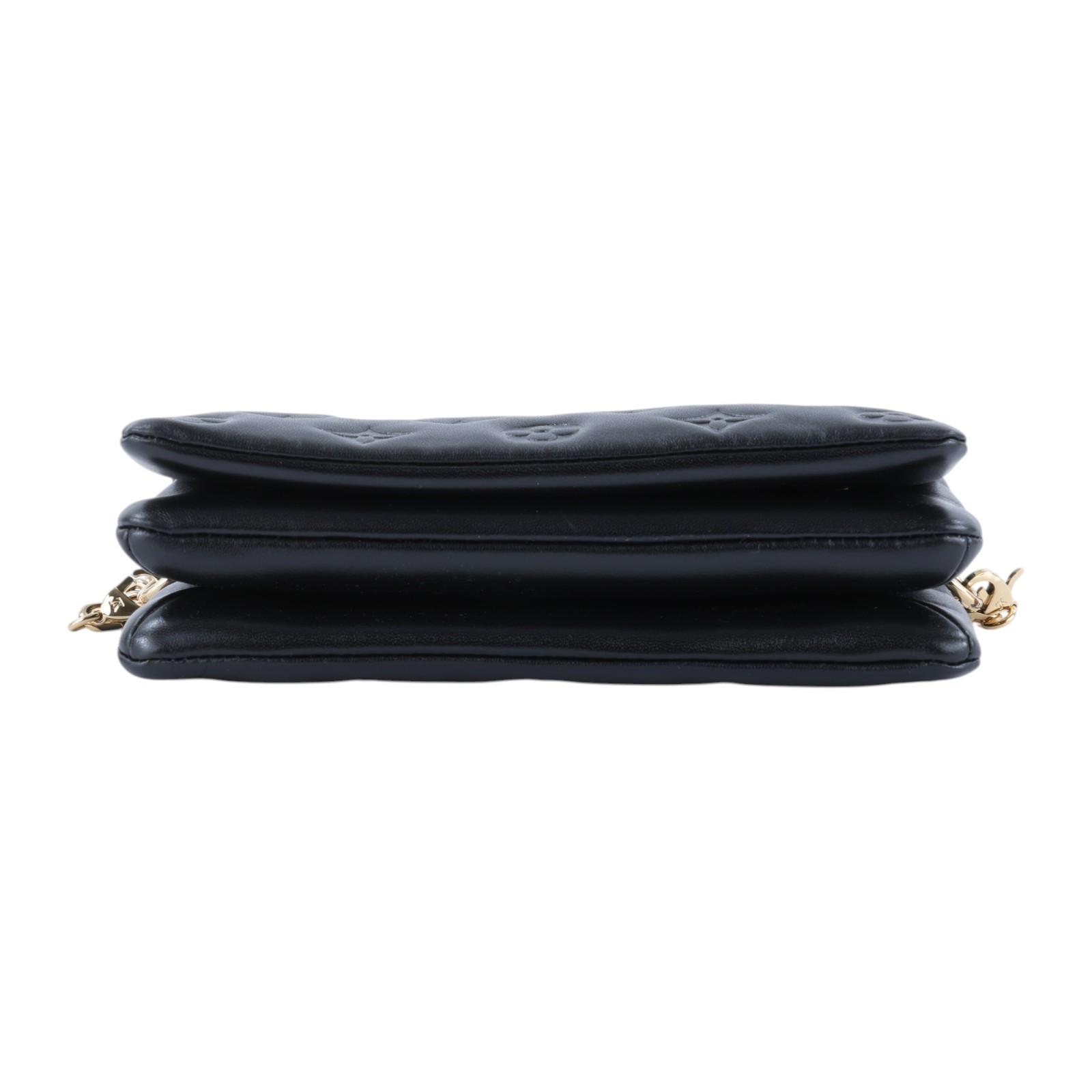 路易威登 LOUIS VUITTON Pochette Coussin 手提 肩背包 壓花 小羊皮 黑色 M82116 晶片款  原廠盒子/防塵袋/金屬背帶/購買證明