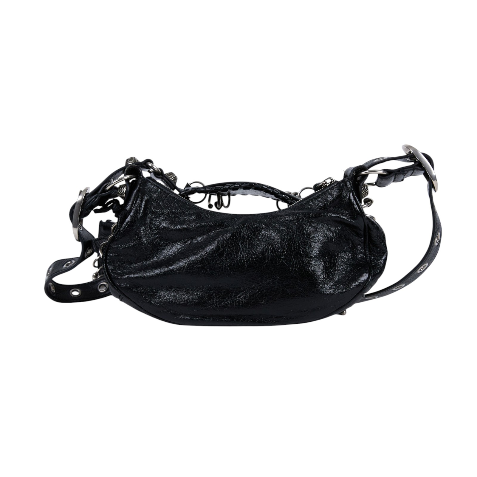 巴黎世家 BALENCIAGA Le cagole XS 半月 可頌包 6713092AALB  防塵袋/鏡子/內袋/購買證明