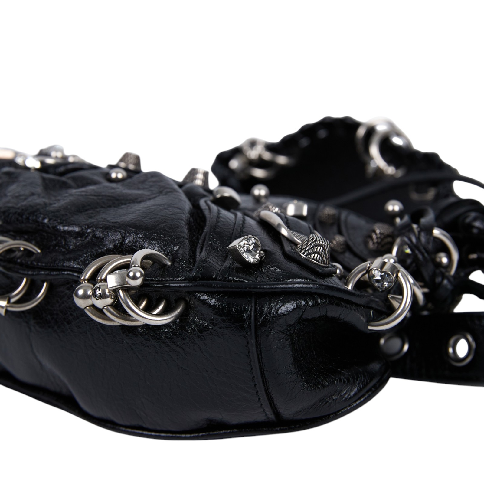 巴黎世家 BALENCIAGA Le cagole XS 半月 可頌包 6713092AALB  防塵袋/鏡子/內袋/購買證明