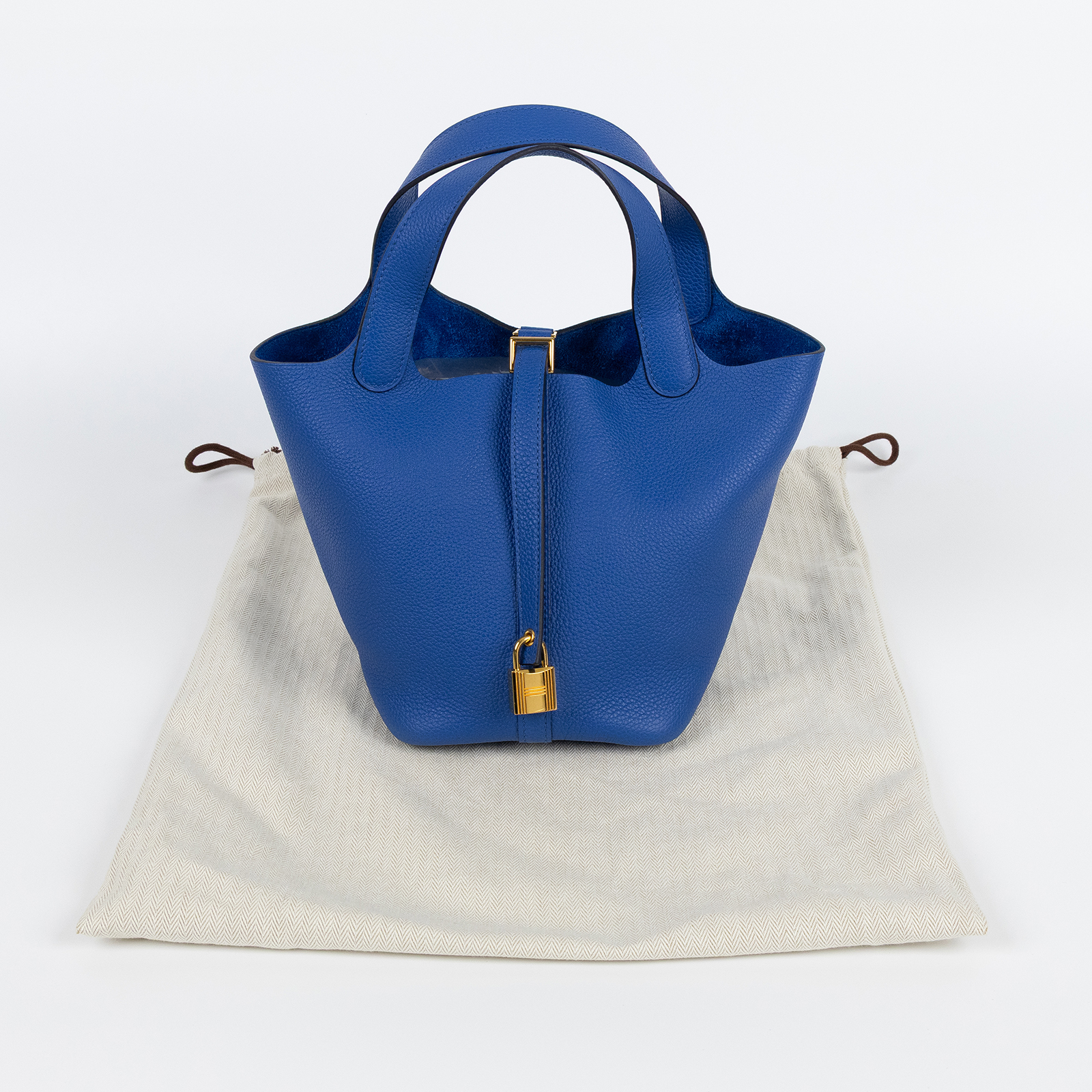 愛馬仕 Hermes Picotin Lock 18 菜籃子包 PT18 Z PU 010 NI Z刻 藍PICOTIN18 防塵袋