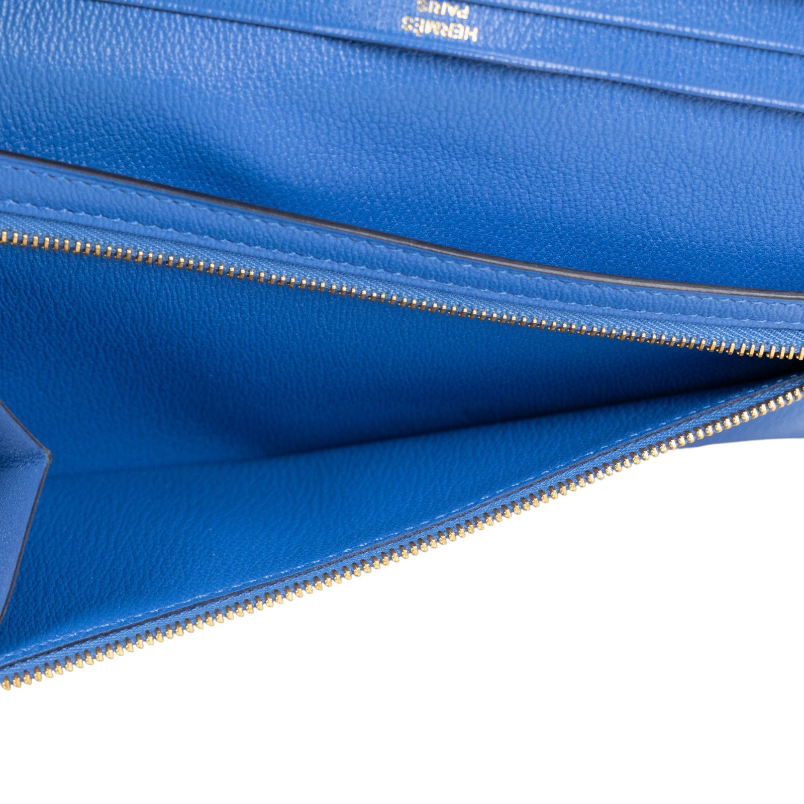 愛馬仕 Hermes Bearn Soufflet 長夾 金色五金 馬賽克藍色 H048601CCI7 /Z PN 006 PY  原廠盒子/購買證明/瀕臨絕種野生動植物國際貿易公約
