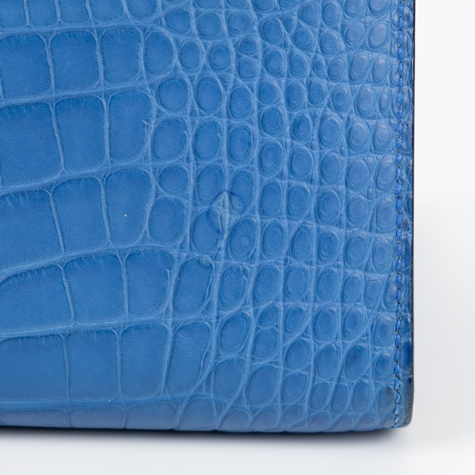 愛馬仕 Hermes Bearn Soufflet 長夾 金色五金 馬賽克藍色 H048601CCI7 /Z PN 006 PY  原廠盒子/購買證明/瀕臨絕種野生動植物國際貿易公約