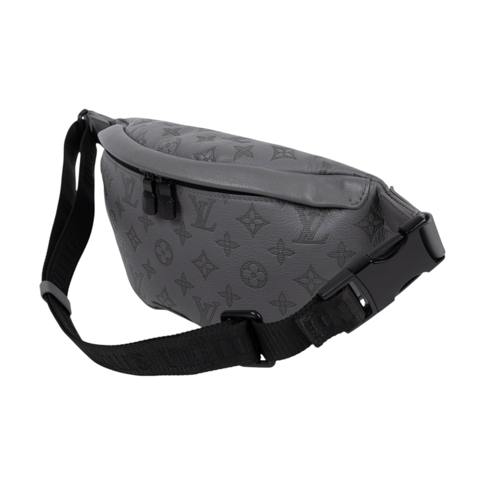 路易威登 LOUIS VUITTON Discovery 腰包 灰色 M46108 晶片款 灰壓紋DISCOVERY腰包 無附屬品