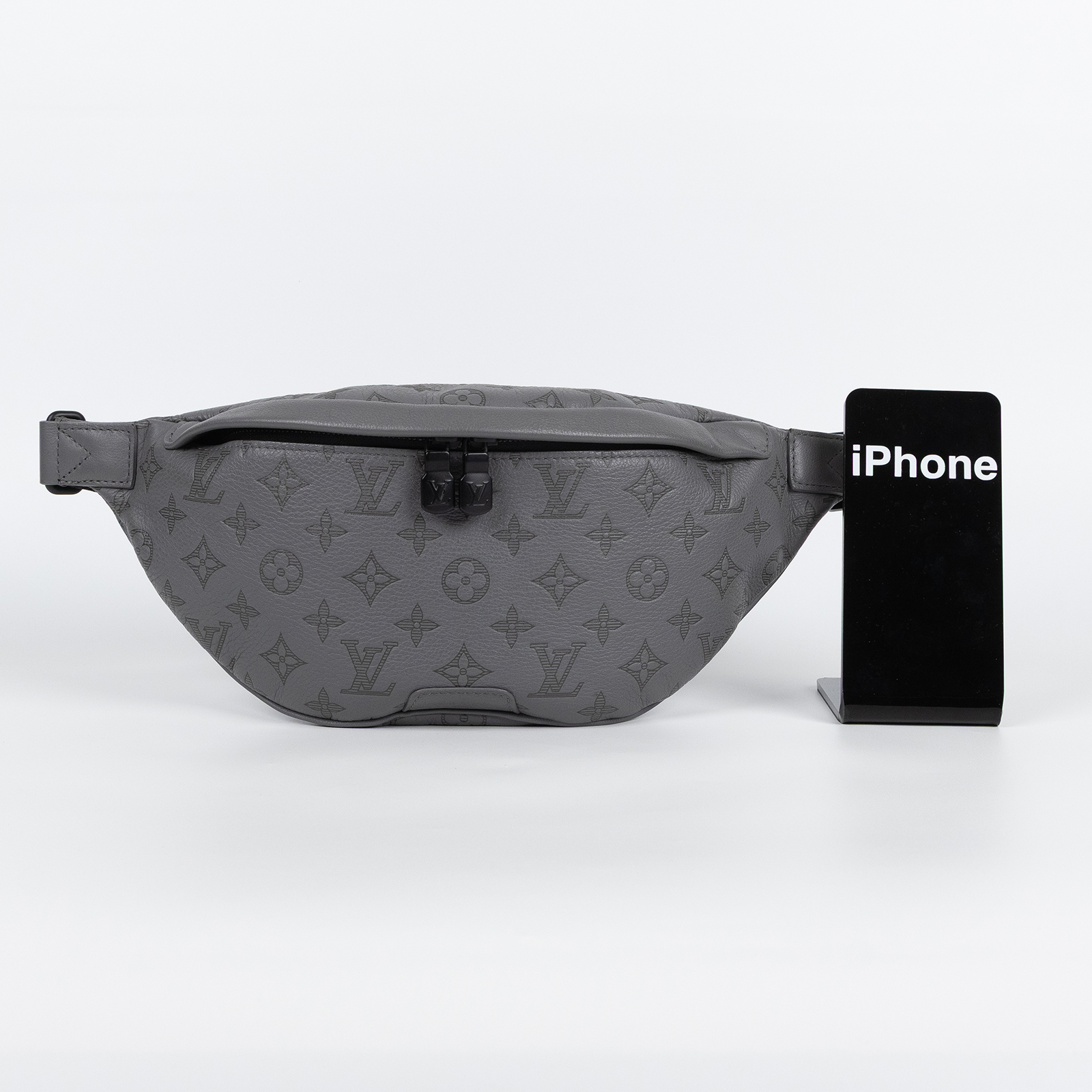 路易威登 LOUIS VUITTON Discovery 腰包 灰色 M46108 晶片款 灰壓紋DISCOVERY腰包 無附屬品
