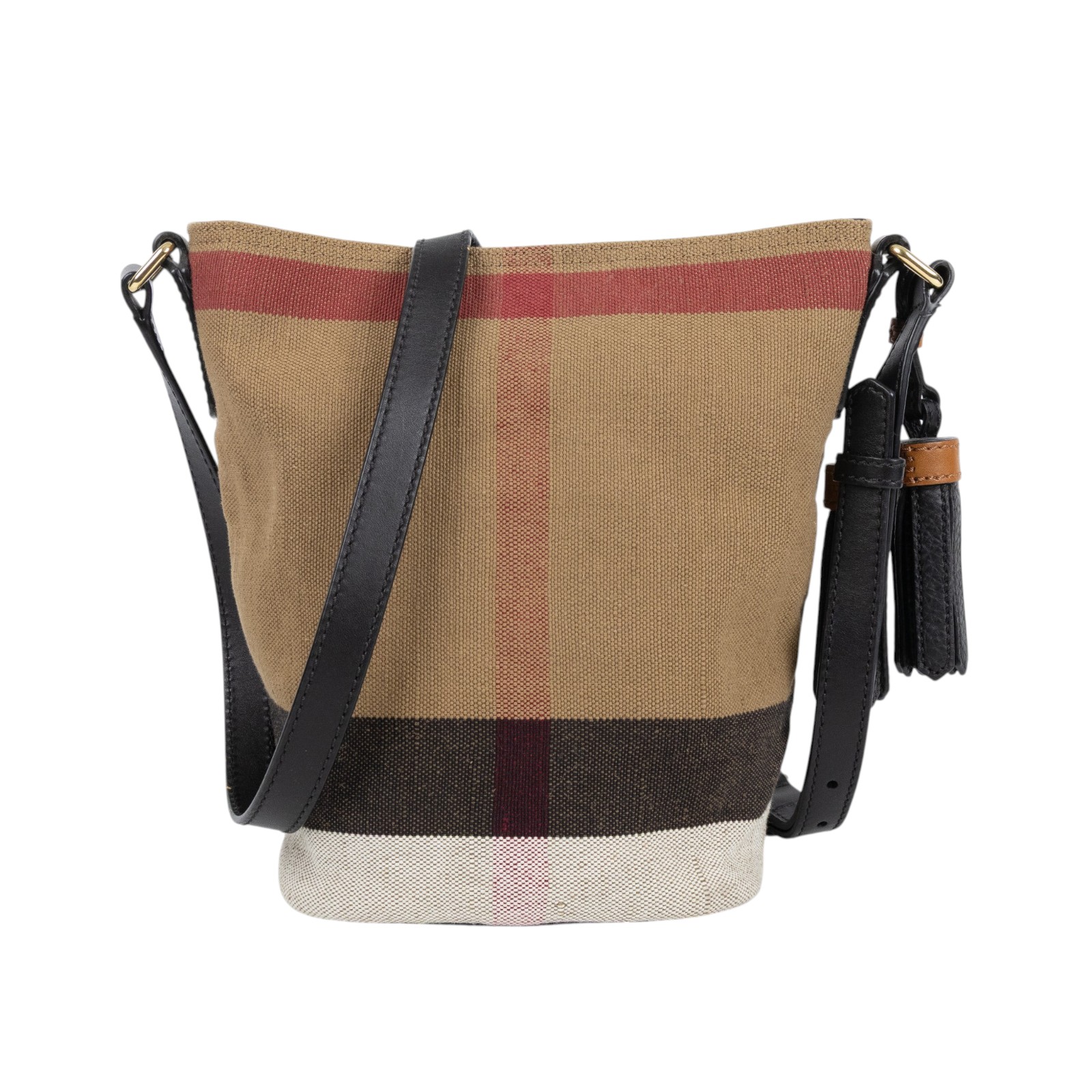博柏利 BURBERRY 水桶包 3997284 格紋帆布水桶包 內袋
