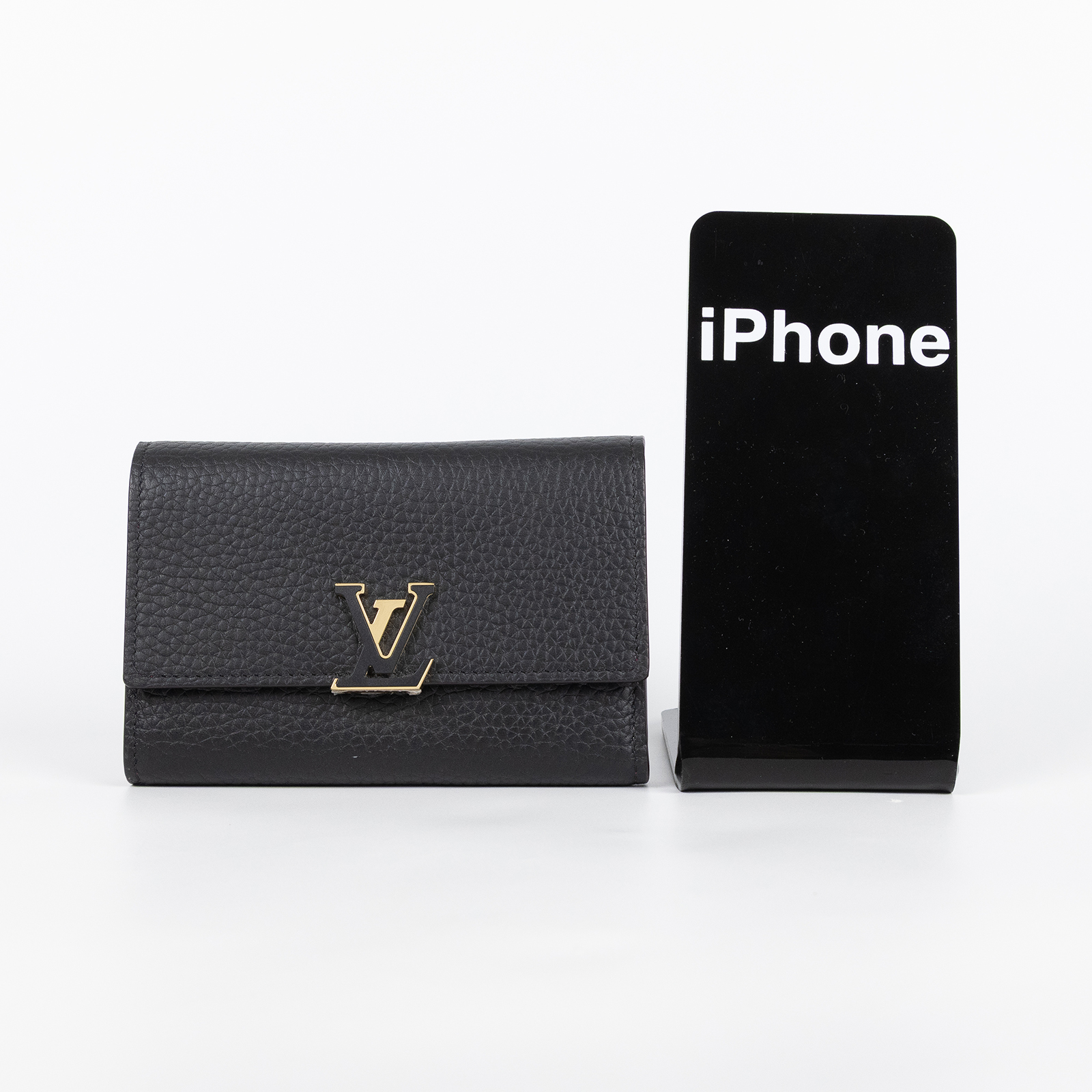 路易威登 LOUIS VUITTON Capucines 小型錢包 短夾 黑玫瑰紅色 M62157 晶片款  原廠盒子/防塵袋/購買證明