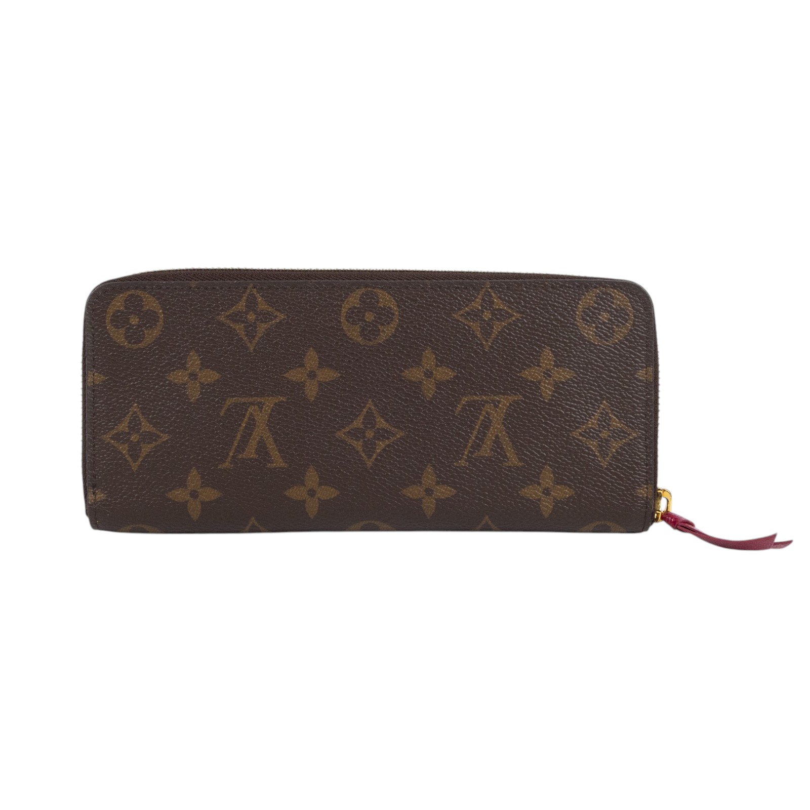路易威登 LOUIS VUITTON Clémence 錢包 拉鍊 長夾 經典帆布 紫紅色 M60742 原花Clémence拉鍊長夾 無附屬品