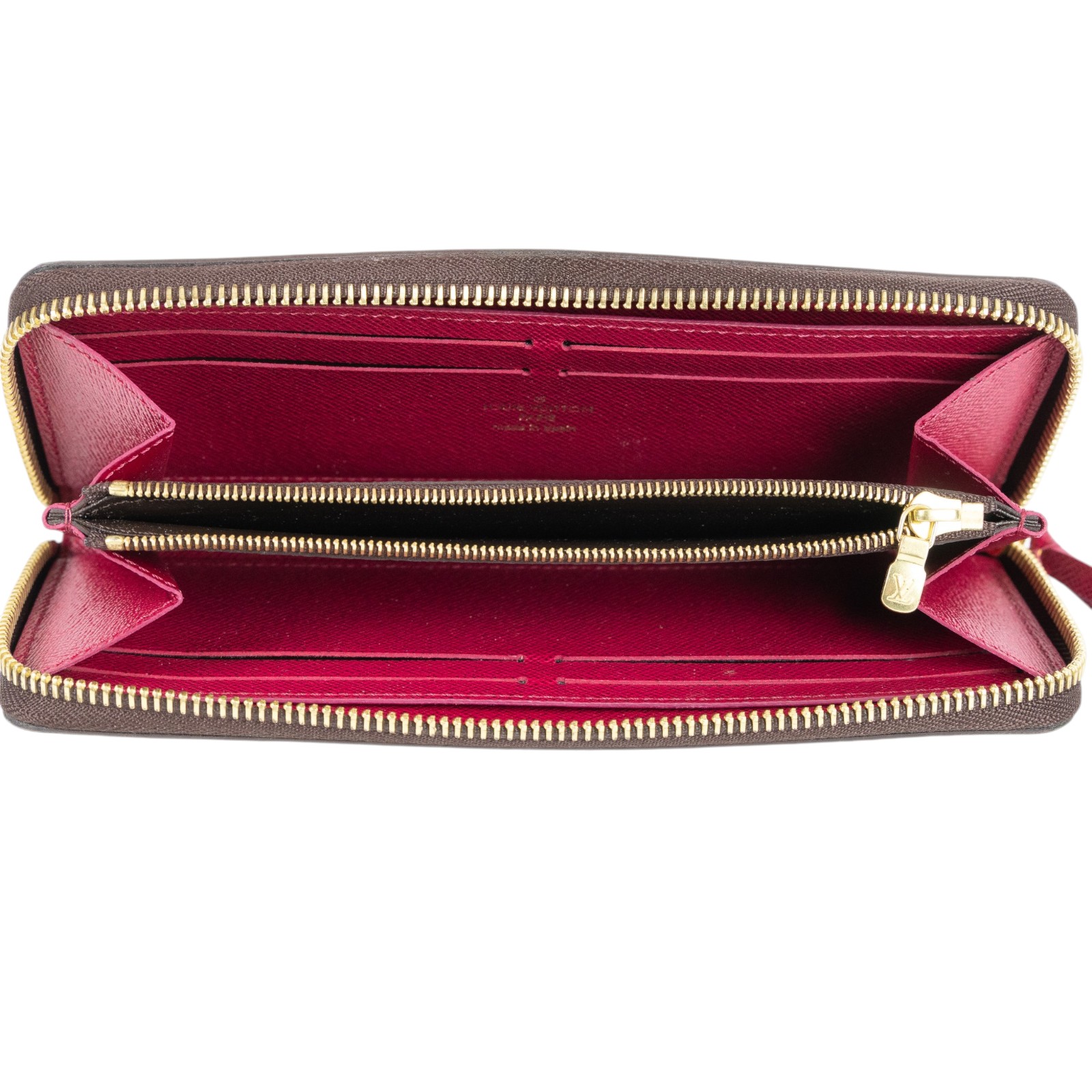 路易威登 LOUIS VUITTON Clémence 錢包 拉鍊 長夾 經典帆布 紫紅色 M60742 原花Clémence拉鍊長夾 無附屬品