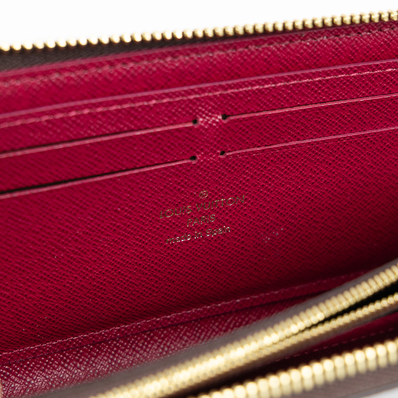 路易威登 LOUIS VUITTON Clémence 錢包 拉鍊 長夾 經典帆布 紫紅色 M60742 原花Clémence拉鍊長夾 無附屬品