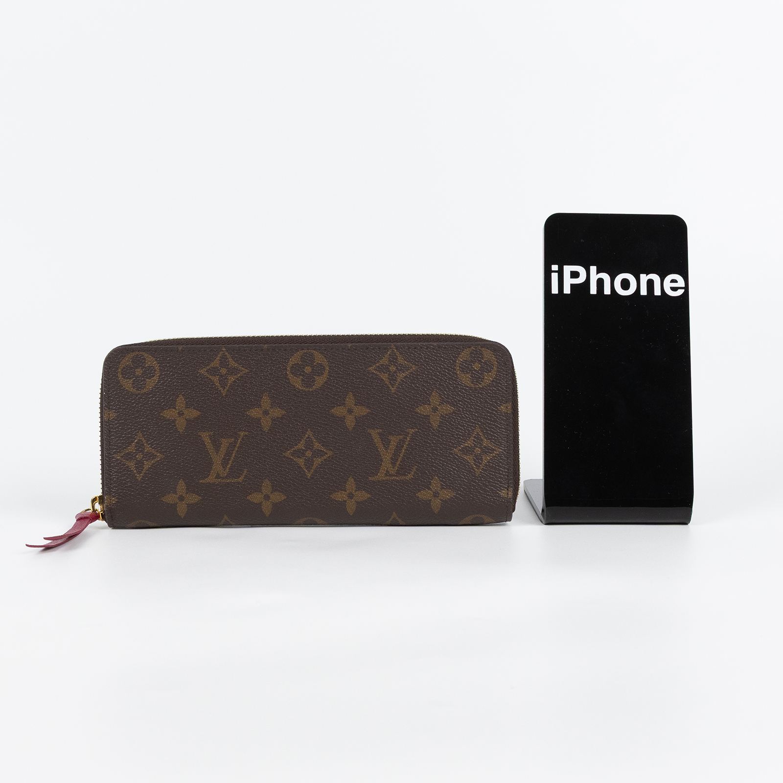 路易威登 LOUIS VUITTON Clémence 錢包 拉鍊 長夾 經典帆布 紫紅色 M60742 原花Clémence拉鍊長夾 無附屬品