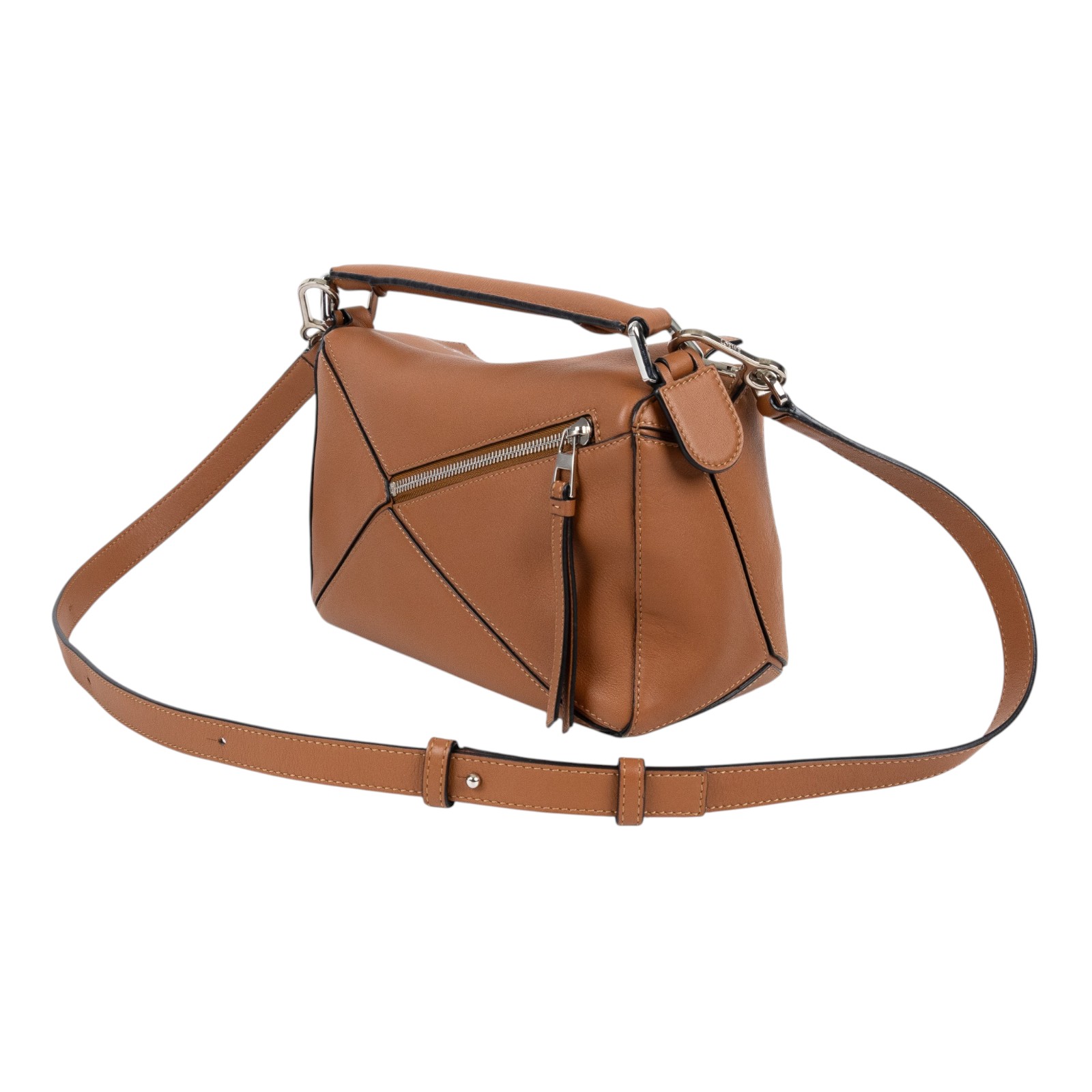 羅意威 LOEWE Small Puzzle bag 肩背 斜背包 A510P60X41 焦糖PUZZLE SMALL 背帶