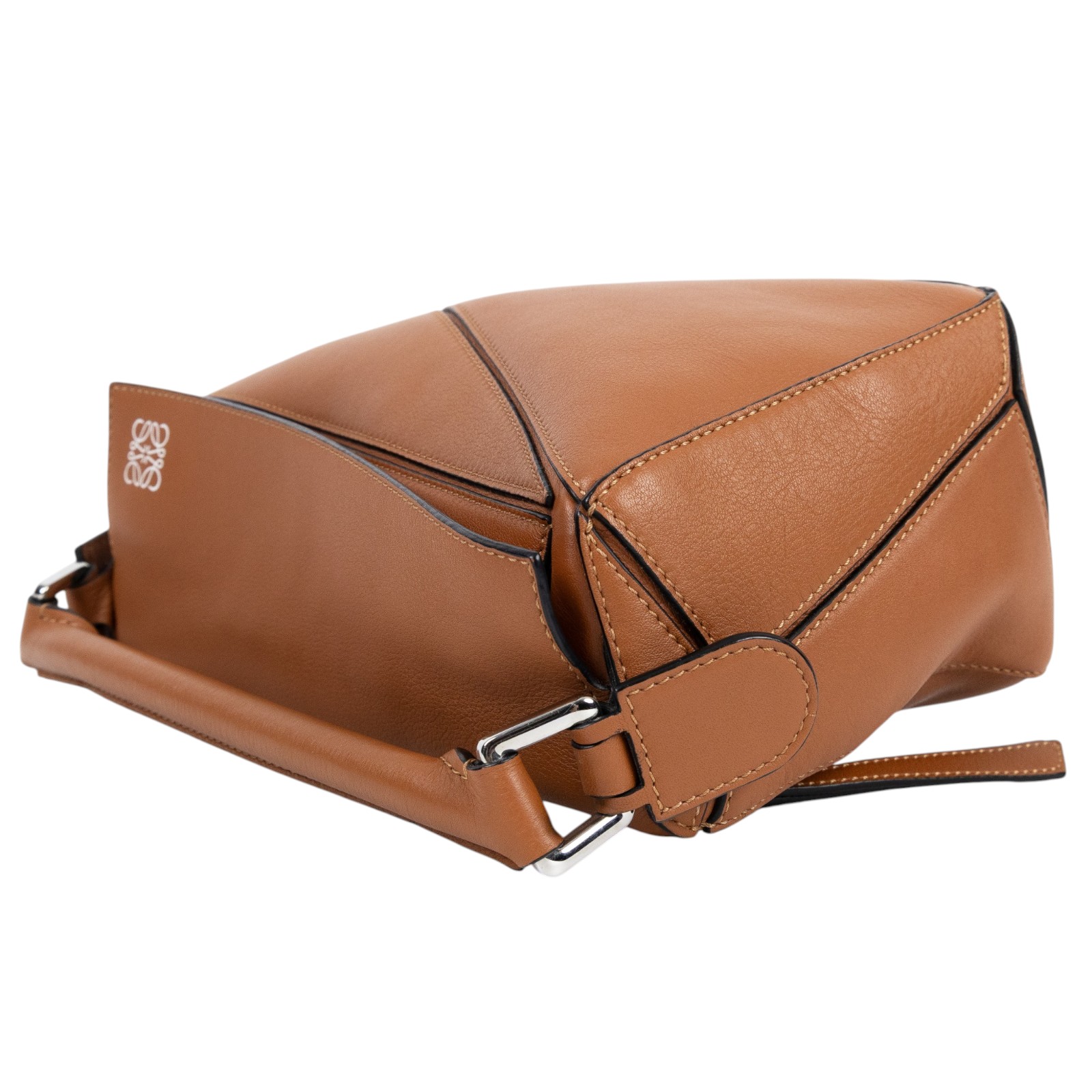 羅意威 LOEWE Small Puzzle bag 肩背 斜背包 A510P60X41 焦糖PUZZLE SMALL 背帶