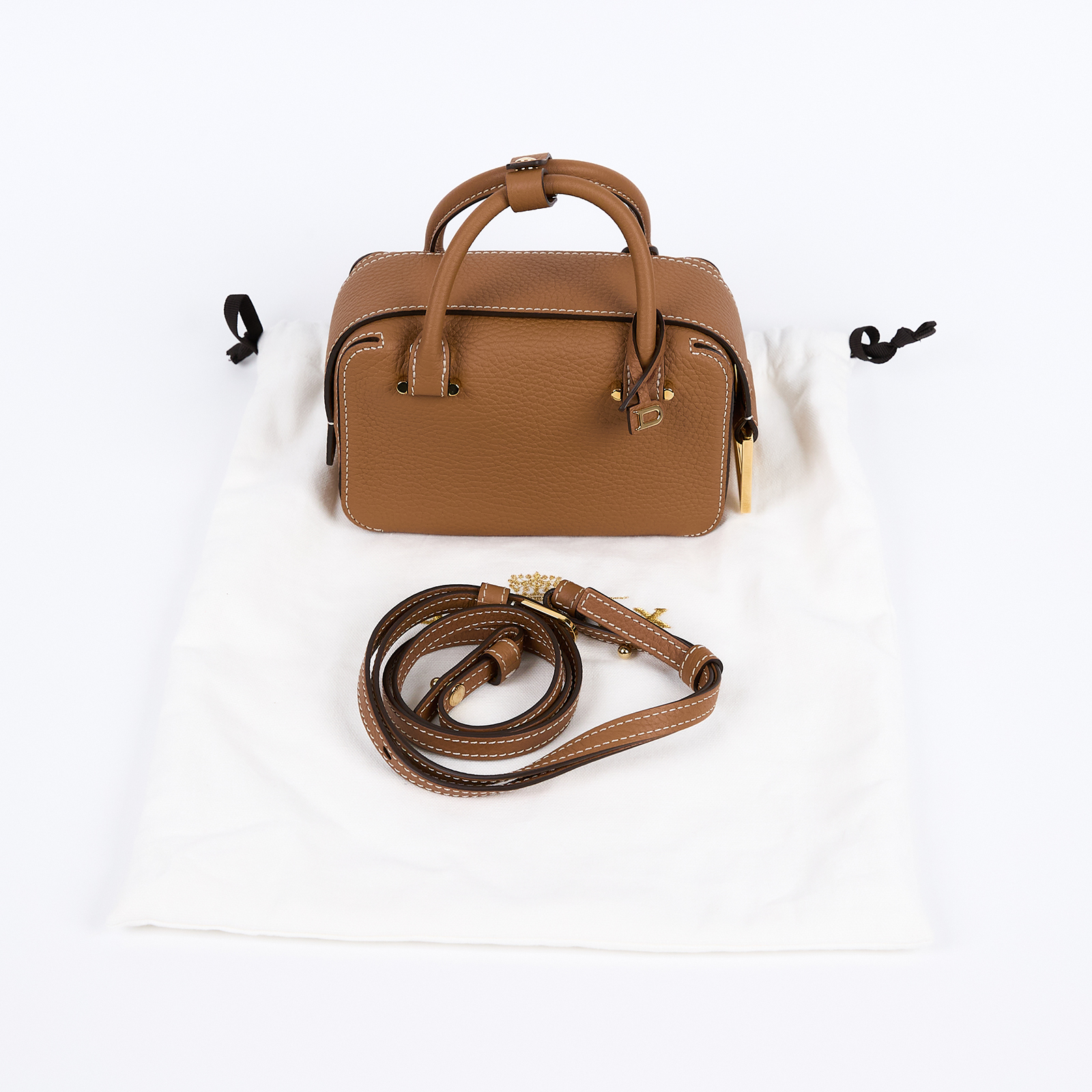 德爾沃 DELVAUX  Cool Box Nano  棕色NANO COOL BOX 防塵袋/背帶