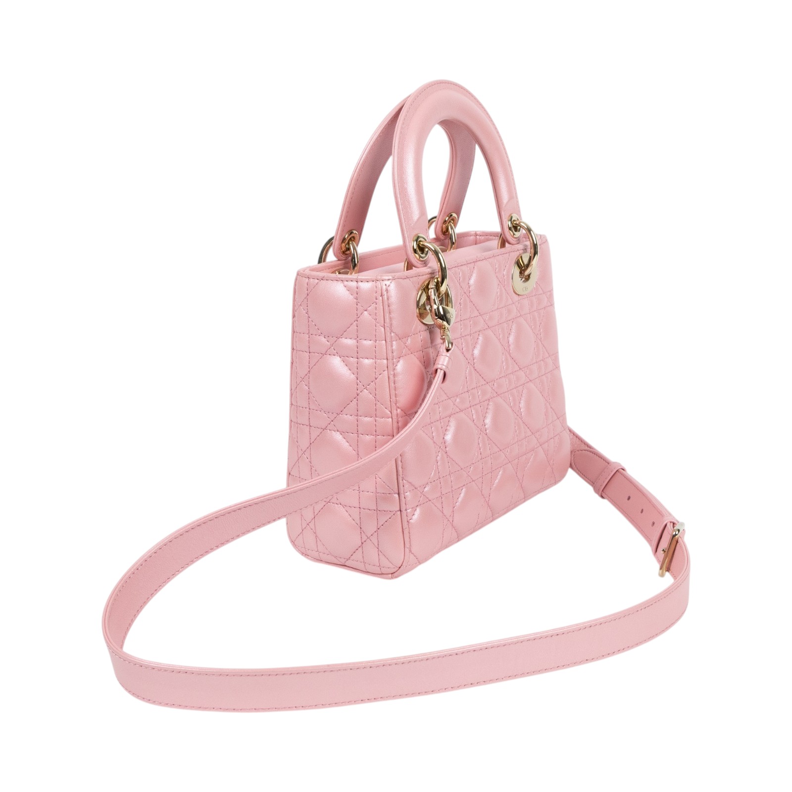 迪奧 CHRISTIAN DIOR Lady Dior My ABCDior 小型 肩背 手提包 羊皮 M0538ONGE  原廠盒子/防塵袋/背帶/保證卡