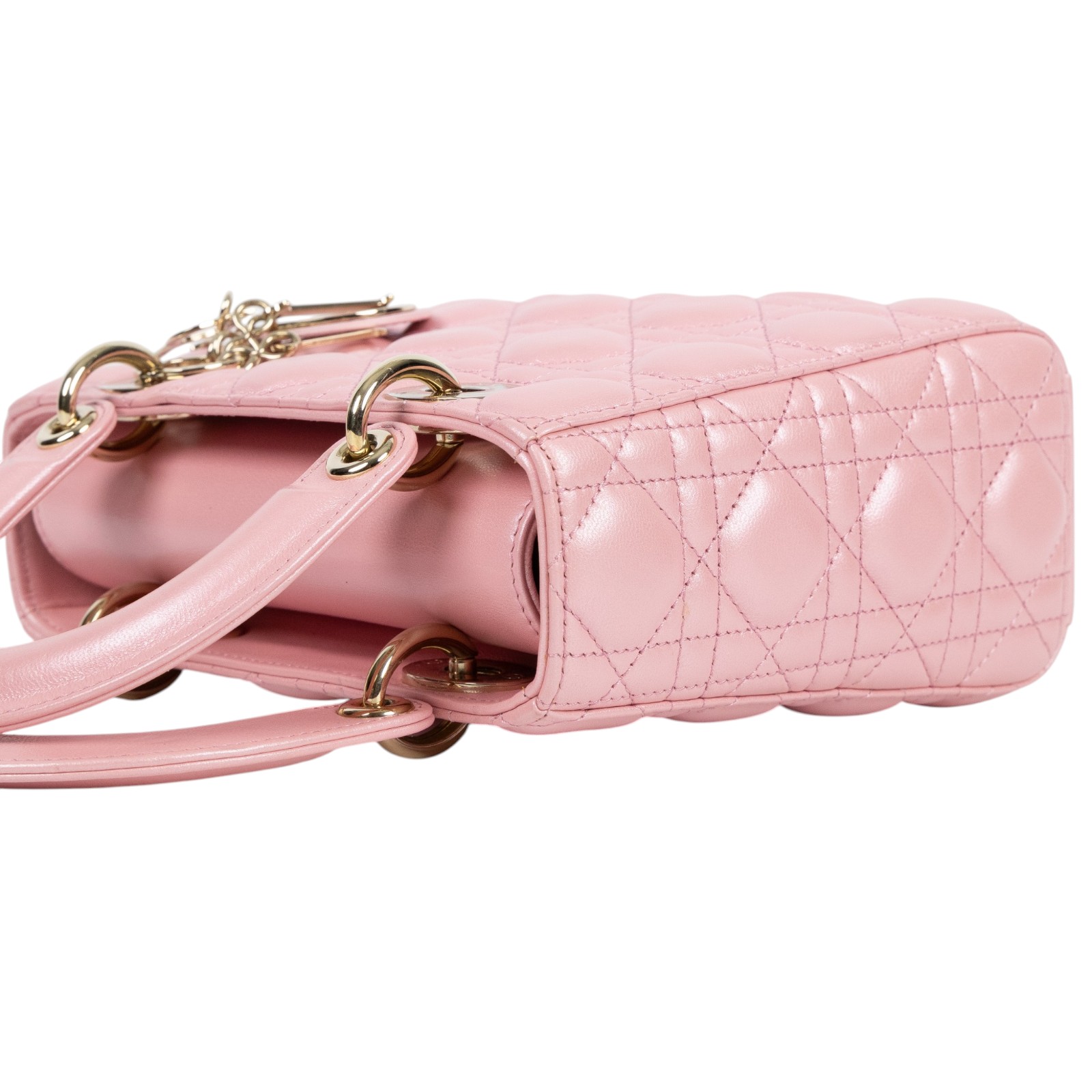 迪奧 CHRISTIAN DIOR Lady Dior My ABCDior 小型 肩背 手提包 羊皮 M0538ONGE  原廠盒子/防塵袋/背帶/保證卡