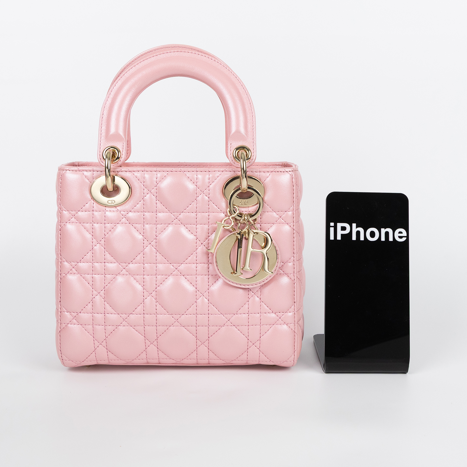 迪奧 CHRISTIAN DIOR Lady Dior My ABCDior 小型 肩背 手提包 羊皮 M0538ONGE  原廠盒子/防塵袋/背帶/保證卡