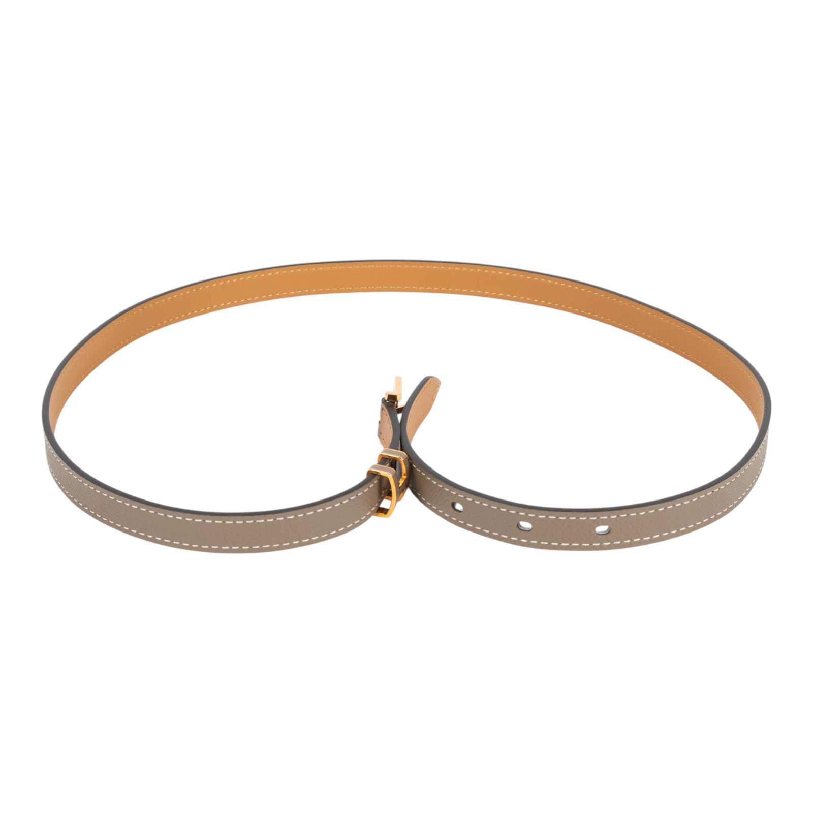 愛馬仕 Hermes Pop H 15 腰帶 大象灰 金色扣 H081087CD18080 U ID 003 CF U刻 大象灰POP H皮帶#80 防塵袋2
