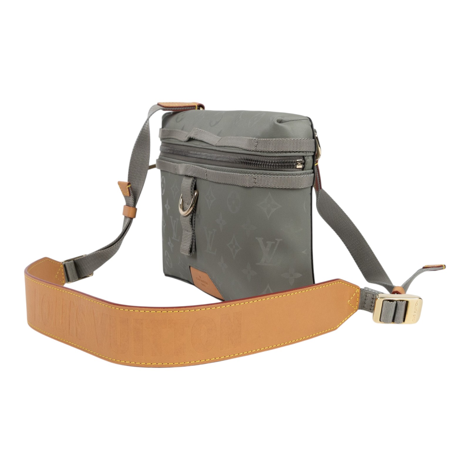路易威登 LOUIS VUITTON Titanium Messenger PM 郵差包 斜背包 肩背包 M43889  無附屬品