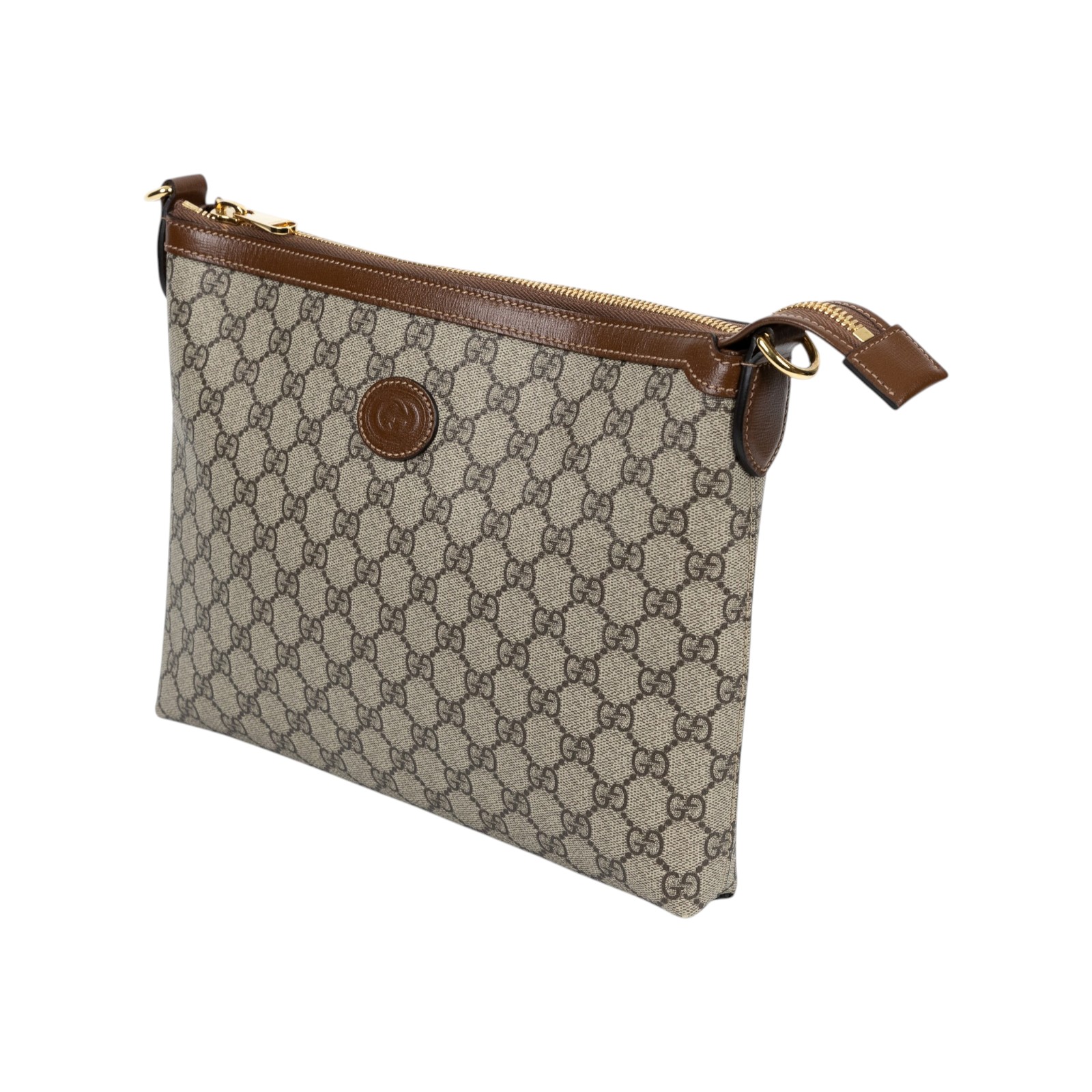 古馳 GUCCI Interlocking G 郵差袋 726833 92THG 棕GG斜背包 背帶2