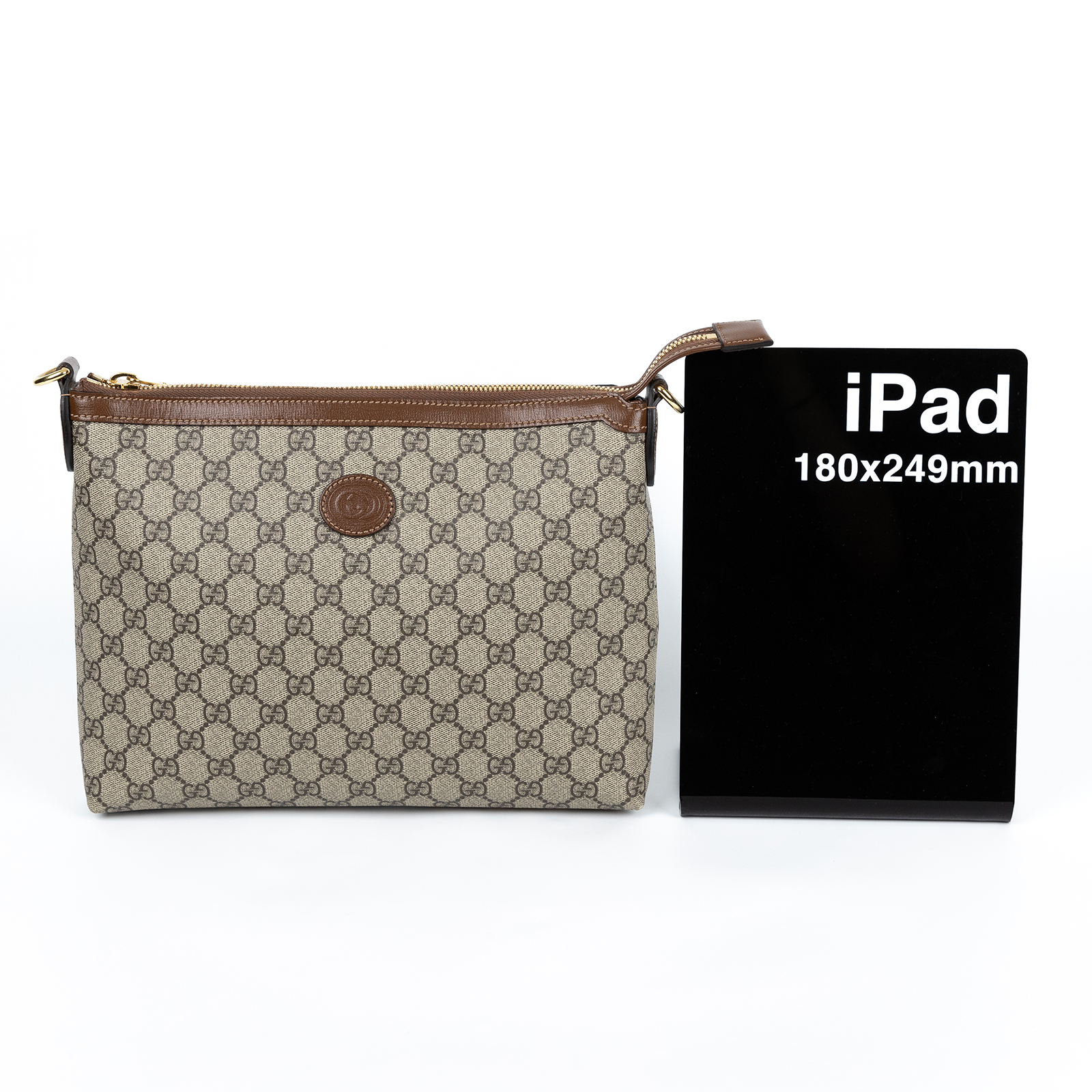 古馳 GUCCI Interlocking G 郵差袋 726833 92THG 棕GG斜背包 背帶2