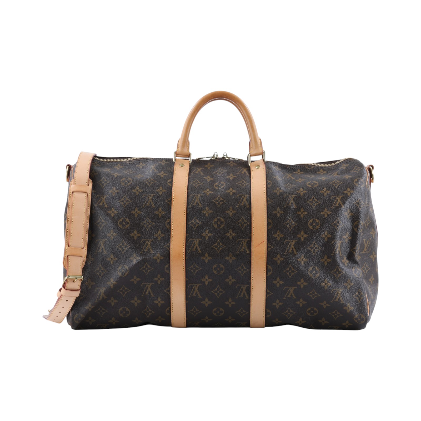 路易威登 LOUIS VUITTON Keepall Bandoulière 50 Monogram經典帆布 波士頓包  旅行袋 M41416  防塵袋/背帶/吊牌/鎖組