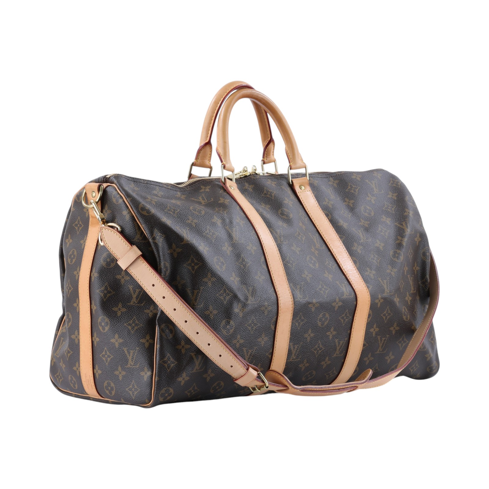 路易威登 LOUIS VUITTON Keepall Bandoulière 50 Monogram經典帆布 波士頓包  旅行袋 M41416  防塵袋/背帶/吊牌/鎖組