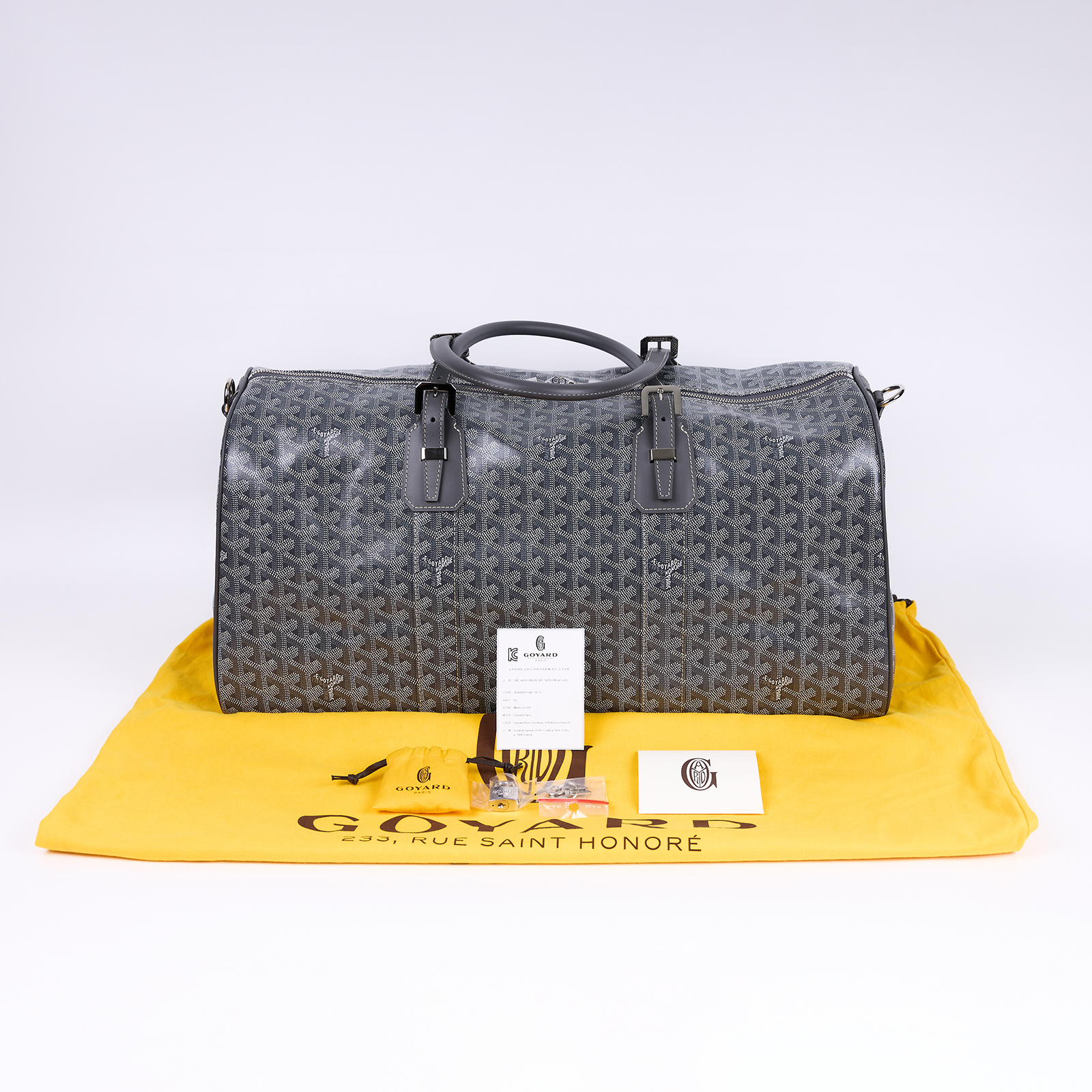 高雅德 GOYARD Boston 50 bag 波士頓包 BOSTON050TY 灰BOSTON 50 防塵袋2/鎖組