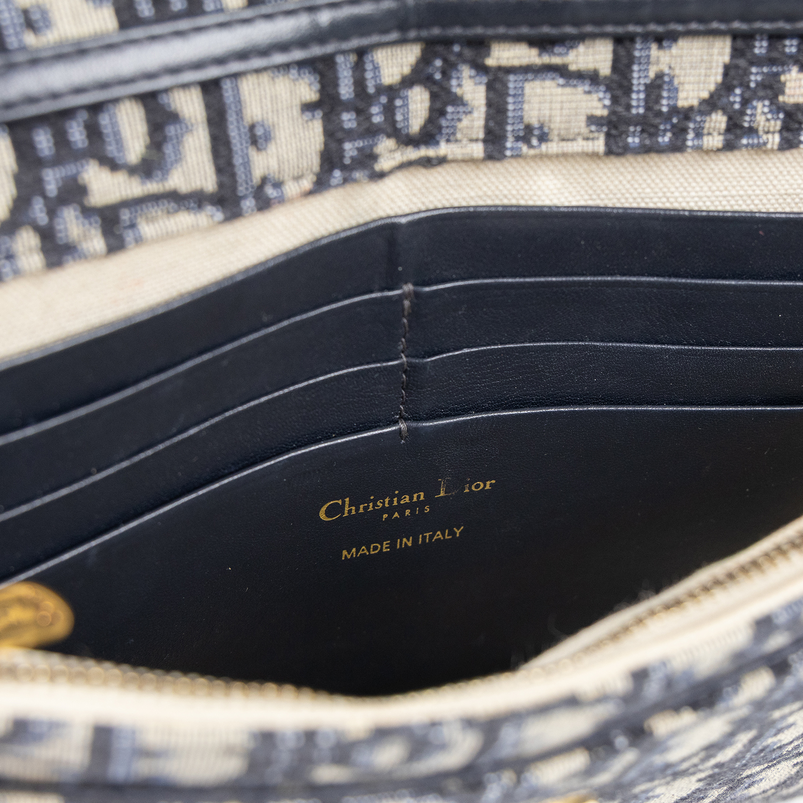 迪奧 CHRISTIAN DIOR Saddle 鍊條 WOC 手提包 S5620CTZQ 藍緹花 SADDLE WOC 背帶