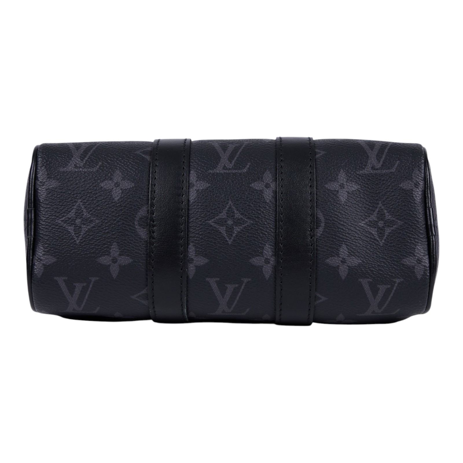 路易威登 LOUIS VUITTON KEEPALL XS 老花 小款 圓筒 側背包   M45947 晶片款 黑原花KEEPALL XS 原廠盒子/背帶