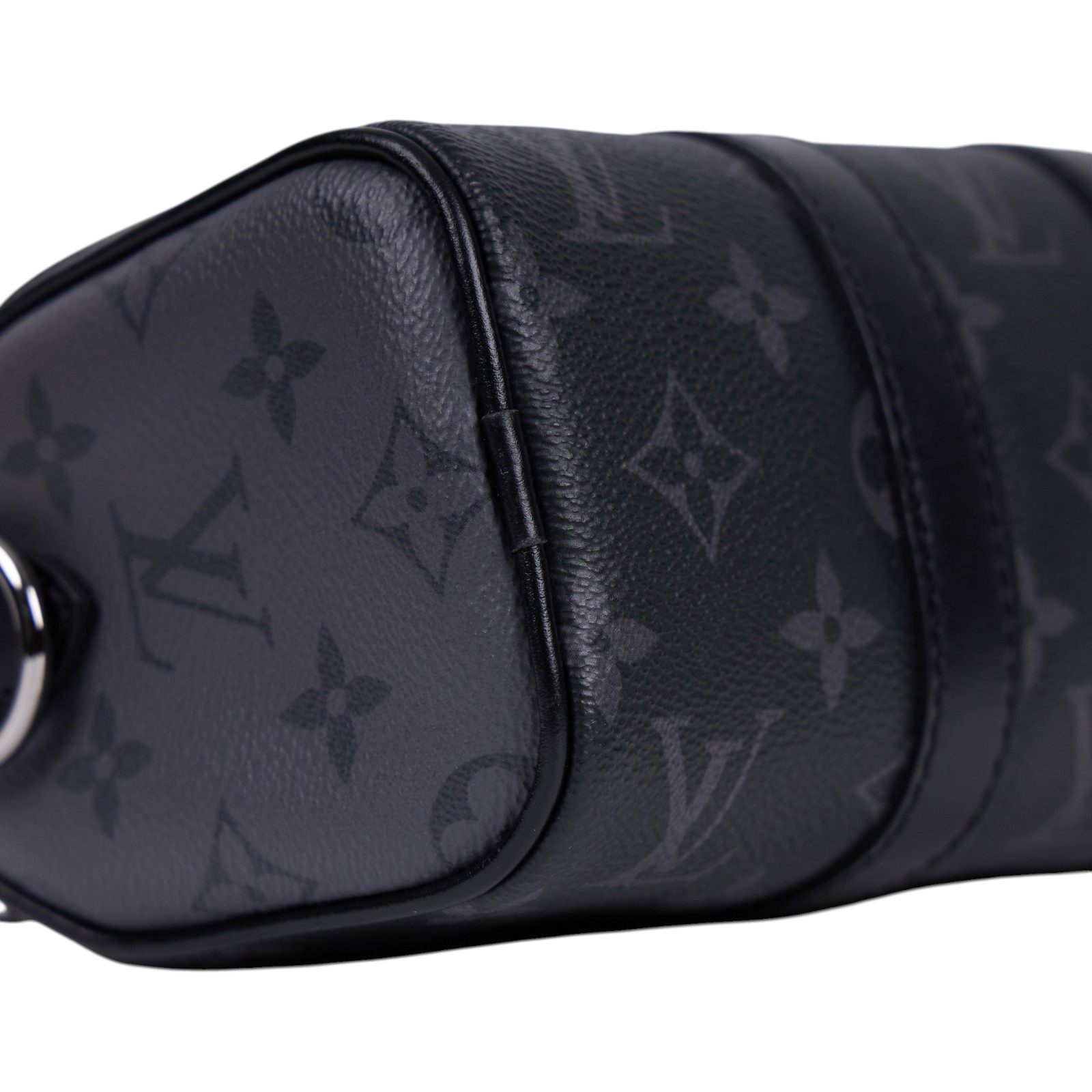 路易威登 LOUIS VUITTON KEEPALL XS 老花 小款 圓筒 側背包   M45947 晶片款 黑原花KEEPALL XS 原廠盒子/背帶