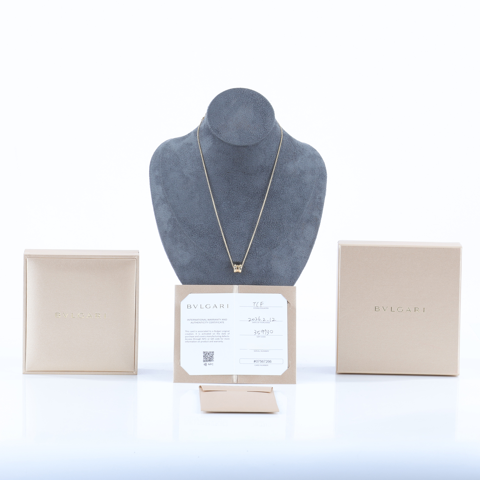 寶格麗 BVLGARI B.zero1 項鏈 359730 K18 YG B.zero 1 項鍊 原廠盒子/保證卡